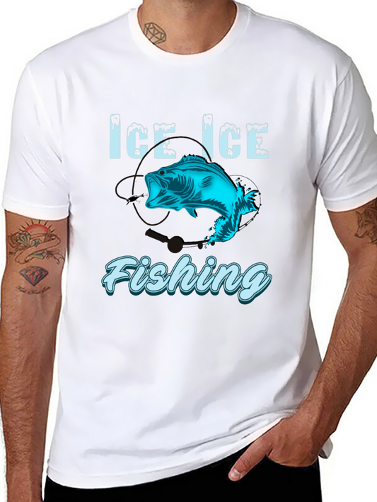 Ice Ice Fishing Graphic T-Shirt