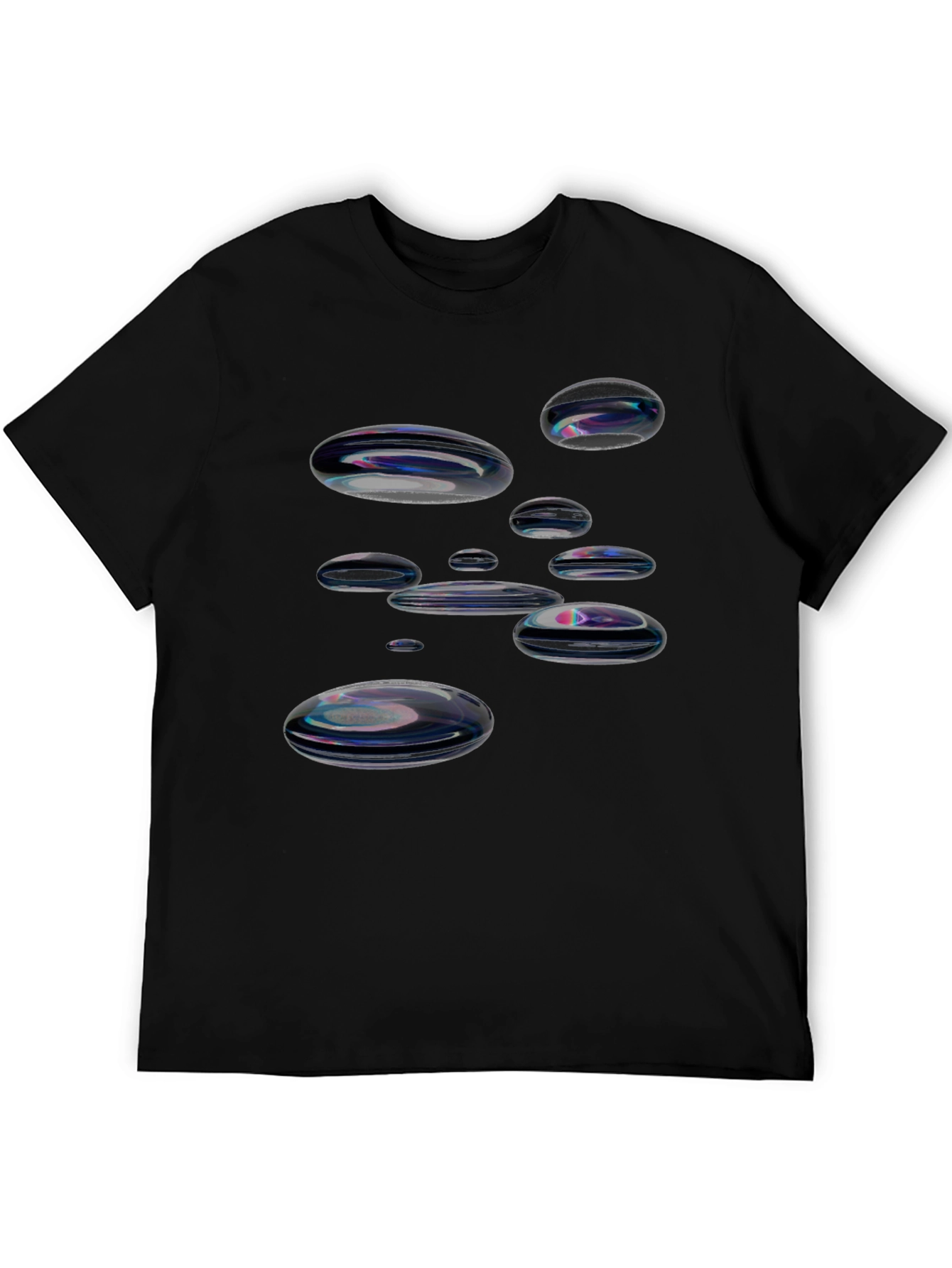 Abstract Bubble Black T-Shirt