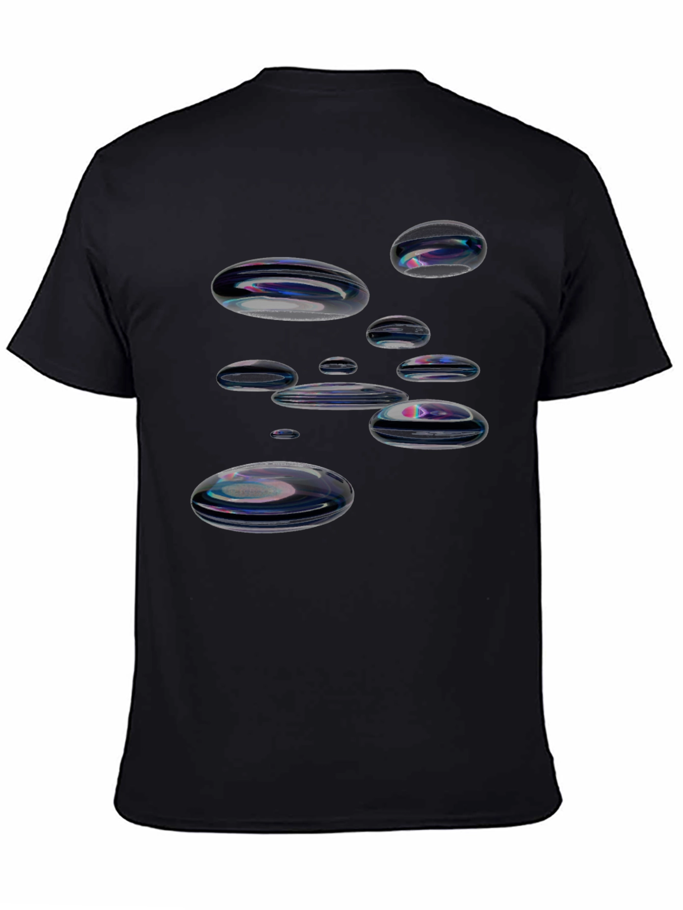 Abstract Bubble Black T-Shirt