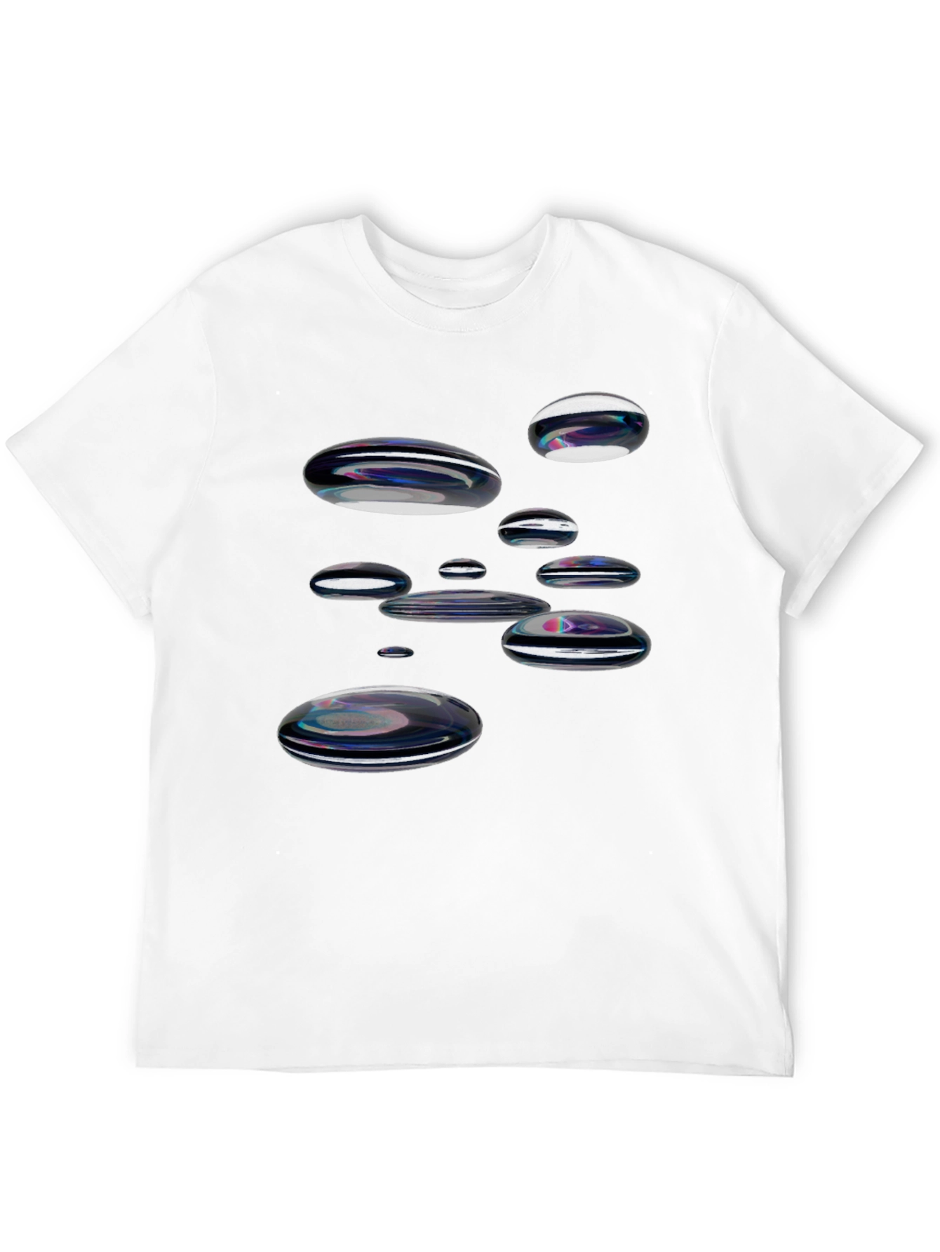 Abstract Bubble Black T-Shirt