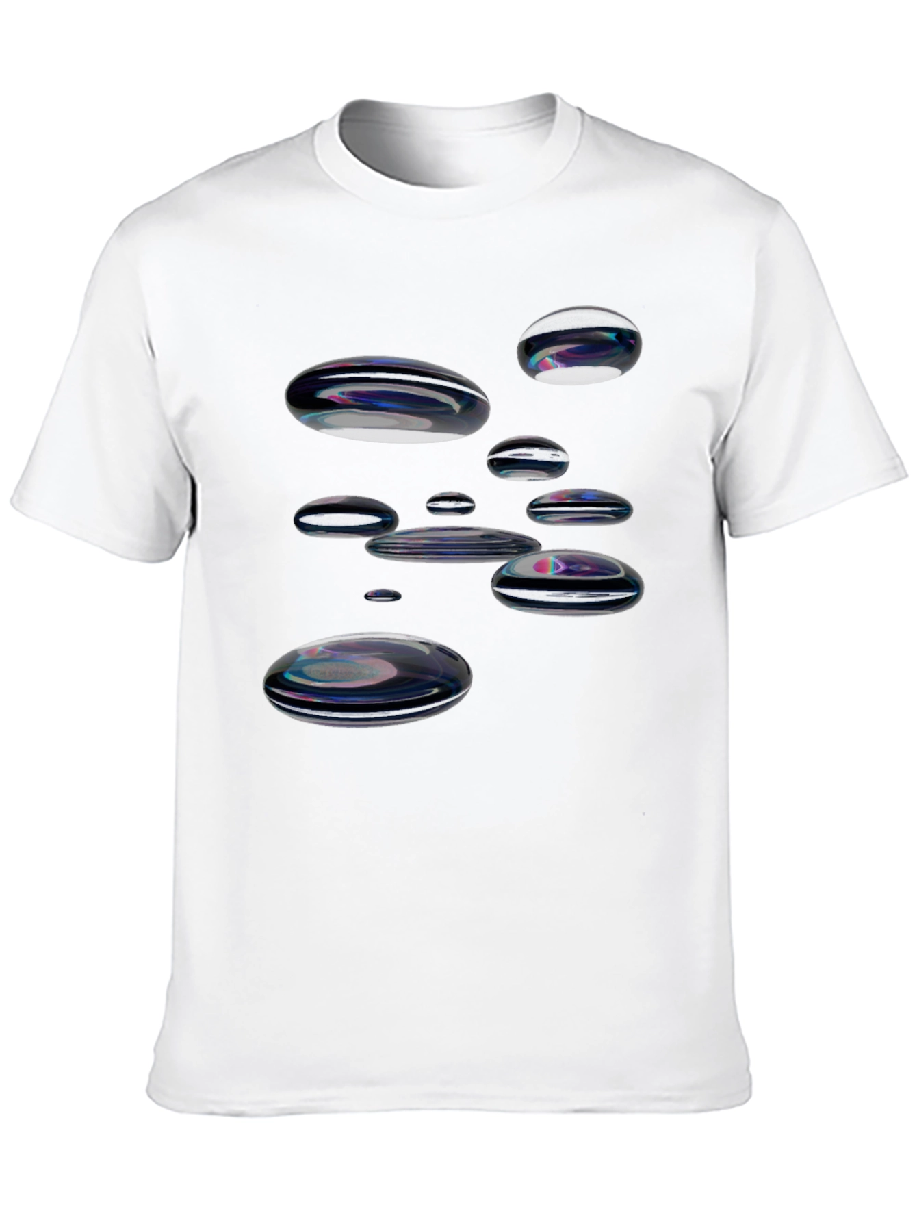 Abstract Bubble Black T-Shirt