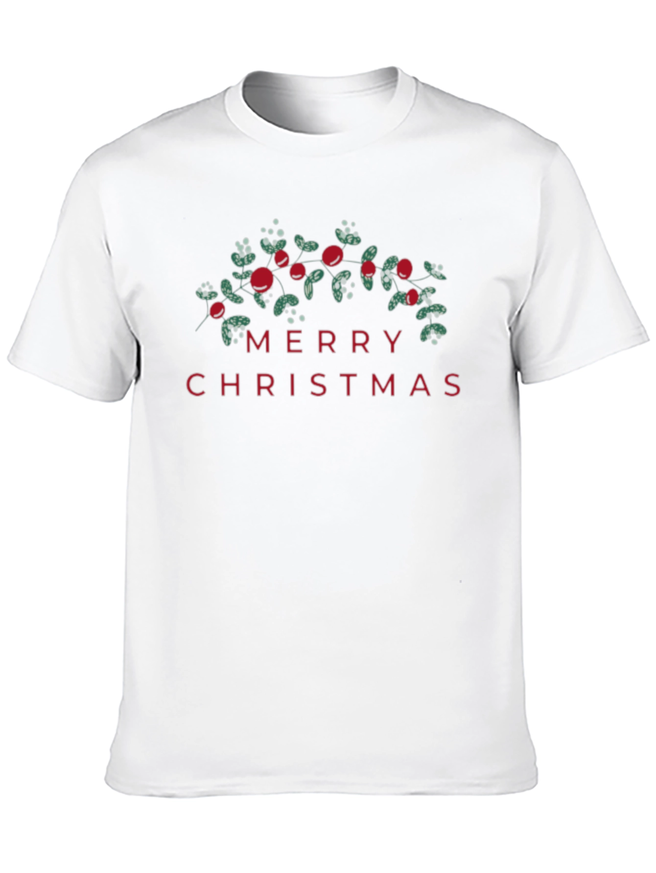 Festive Merry Christmas Graphic Tee - Black