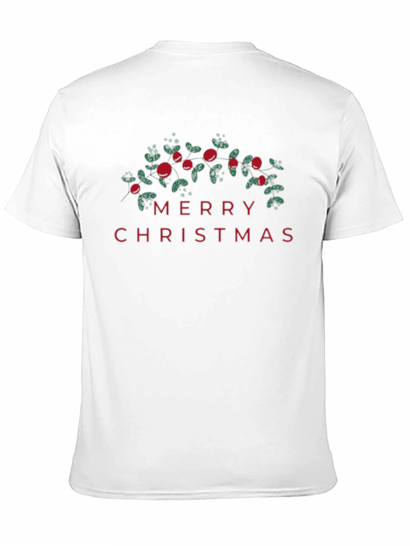 Festive Merry Christmas Graphic Tee - Black