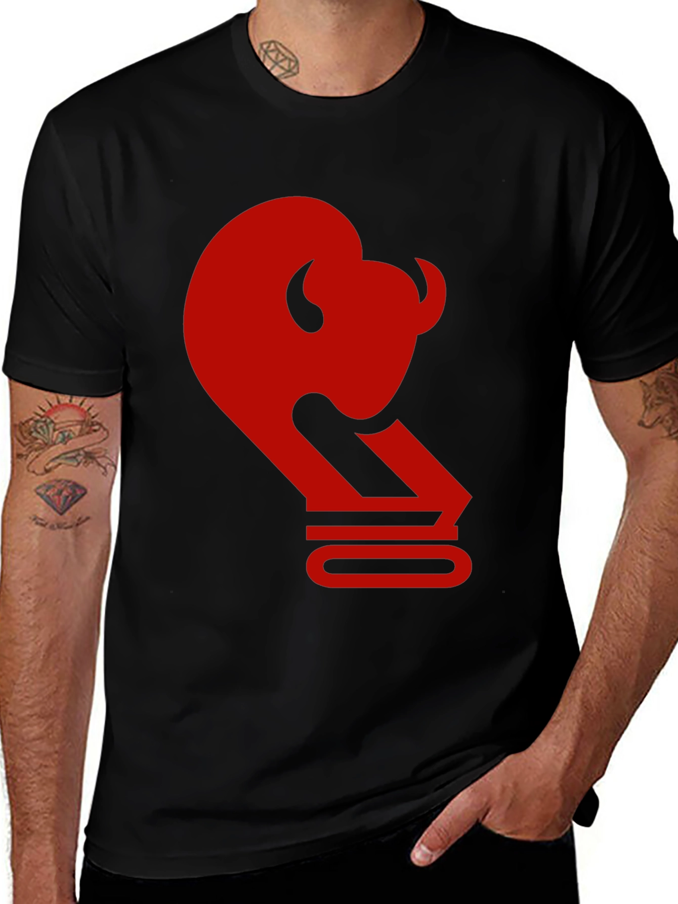 Bold Bison Graphic Tee - Black