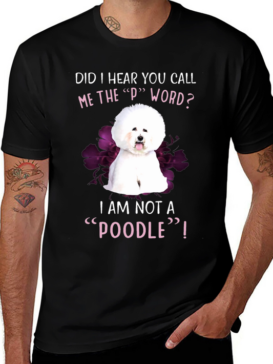 Funny Bichon Frise Poodle Dog Graphic T-Shirt