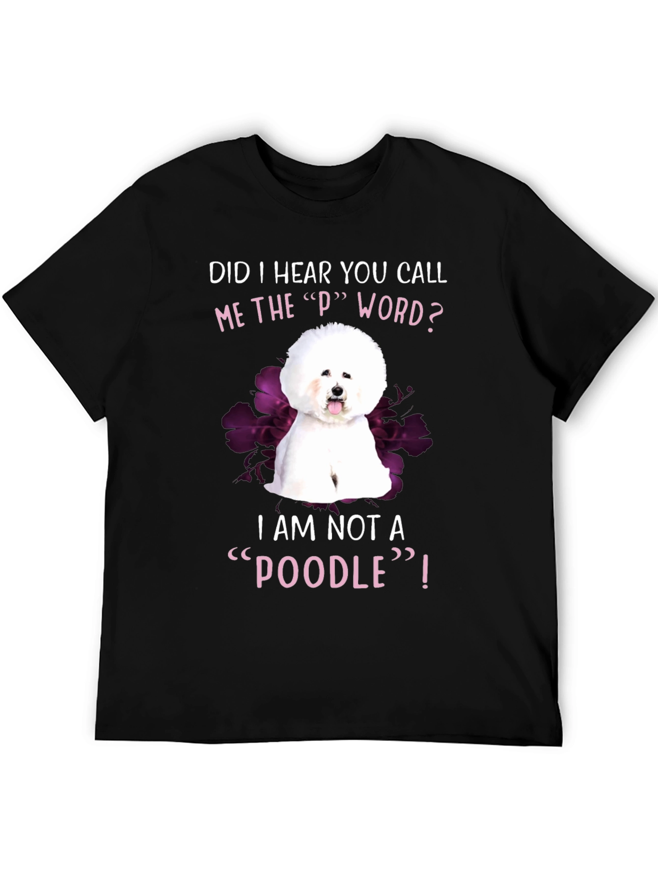 Funny Bichon Frise Poodle Dog Graphic T-Shirt