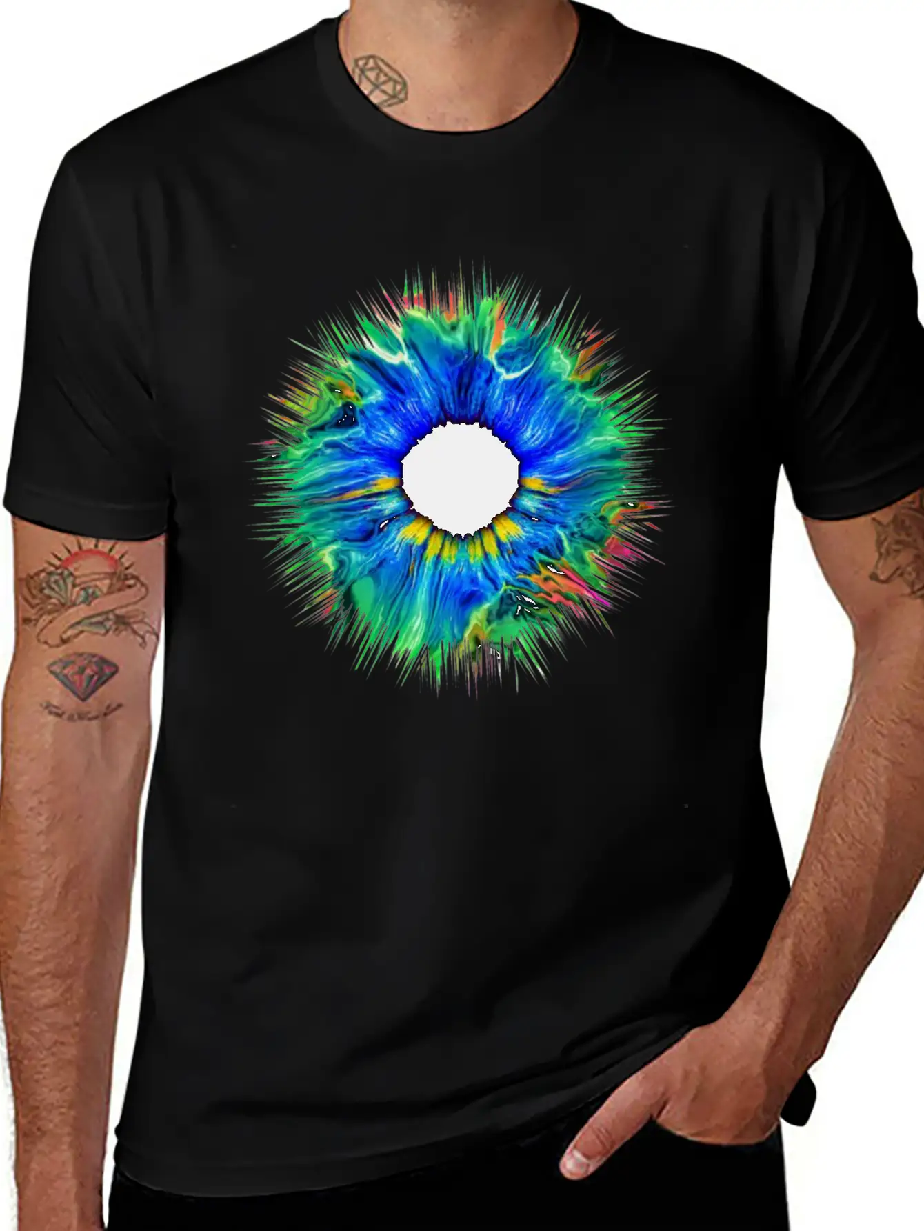 Hipster Cool Eye Iris Freedom Hip Fashion Abstract Unisex Casual T-Shirt – Clean Design For Daily Comfort