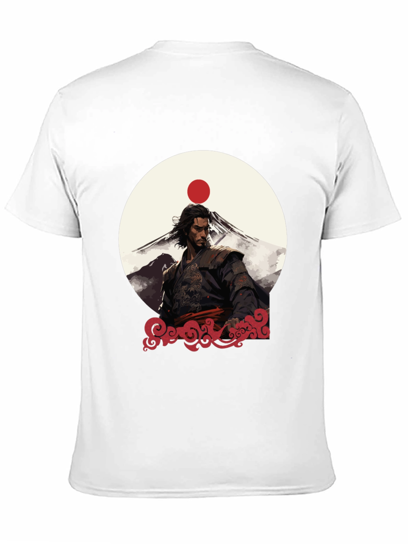 Samurai Sunset Graphic Tee - Black