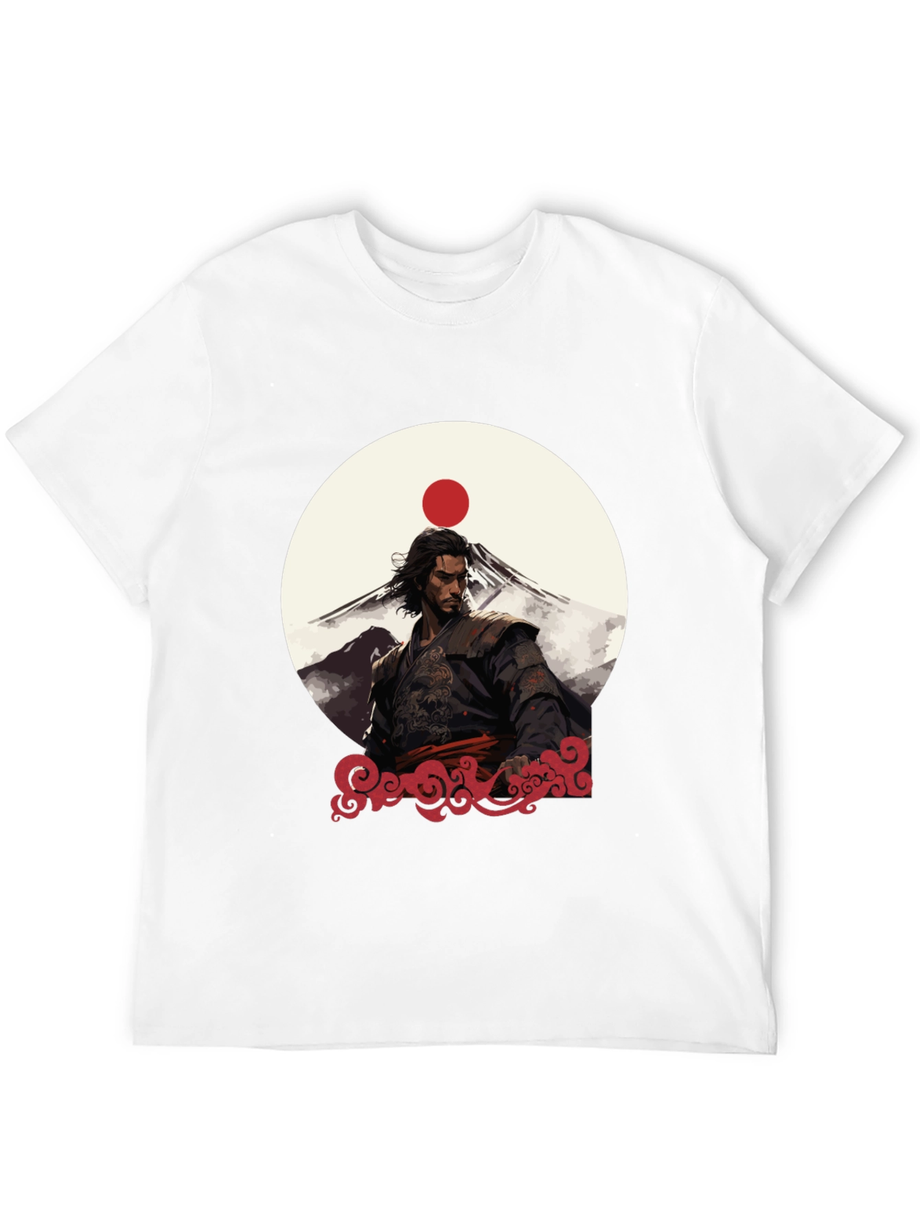 Samurai Sunset Graphic Tee - Black