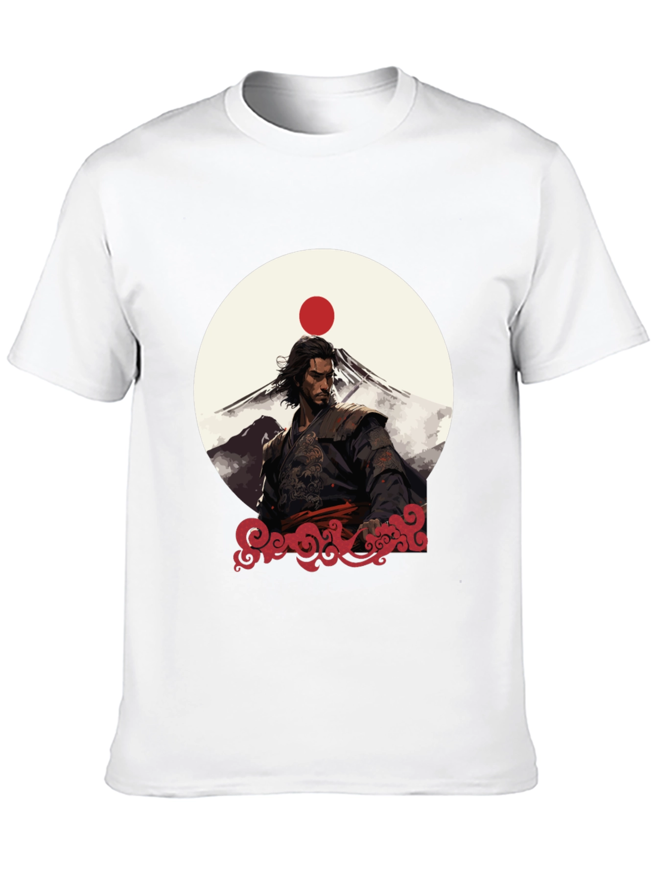 Samurai Sunset Graphic Tee - Black