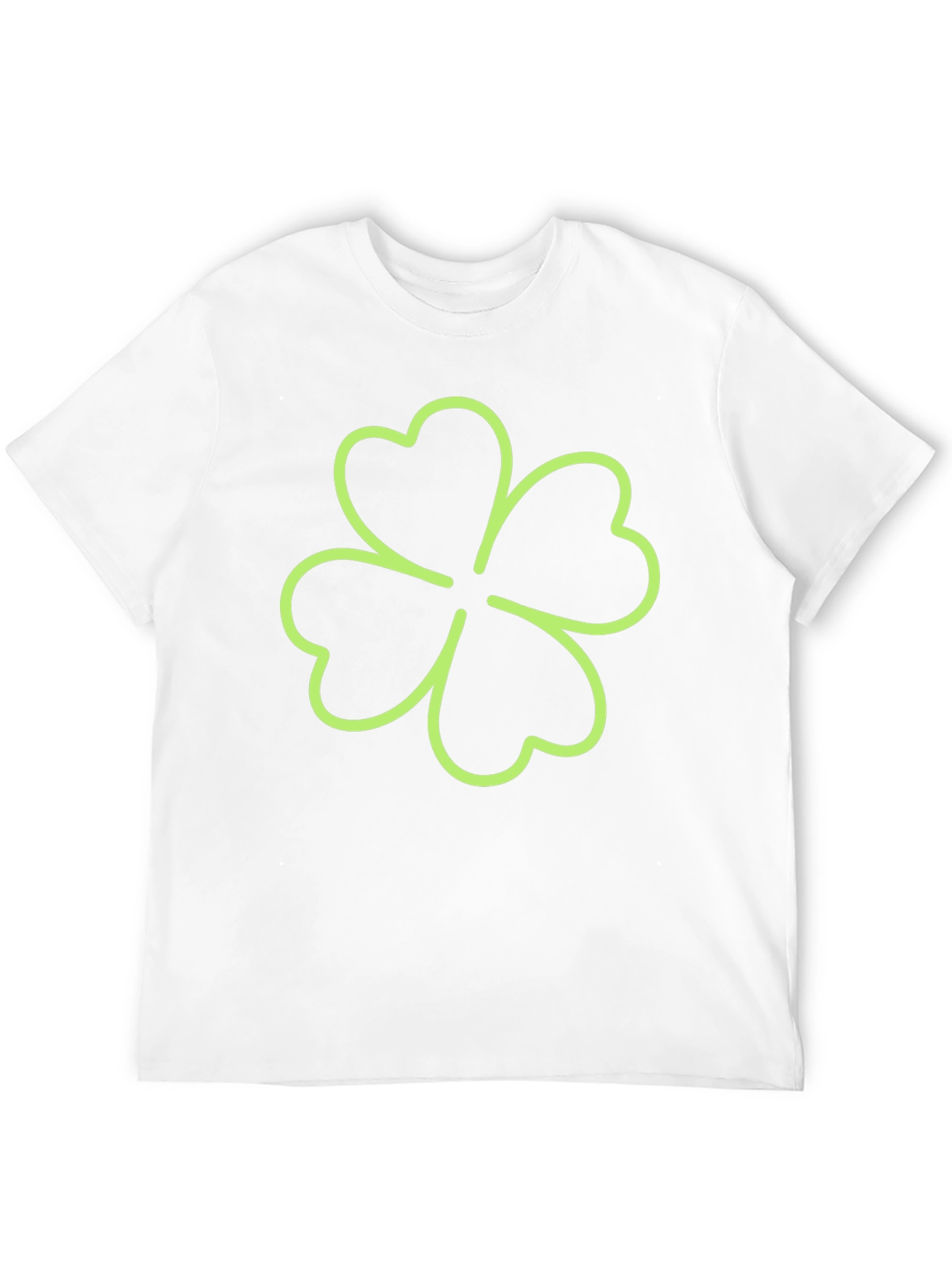 Lucky Shamrock Graphic Tee - Black Cotton T-Shirt