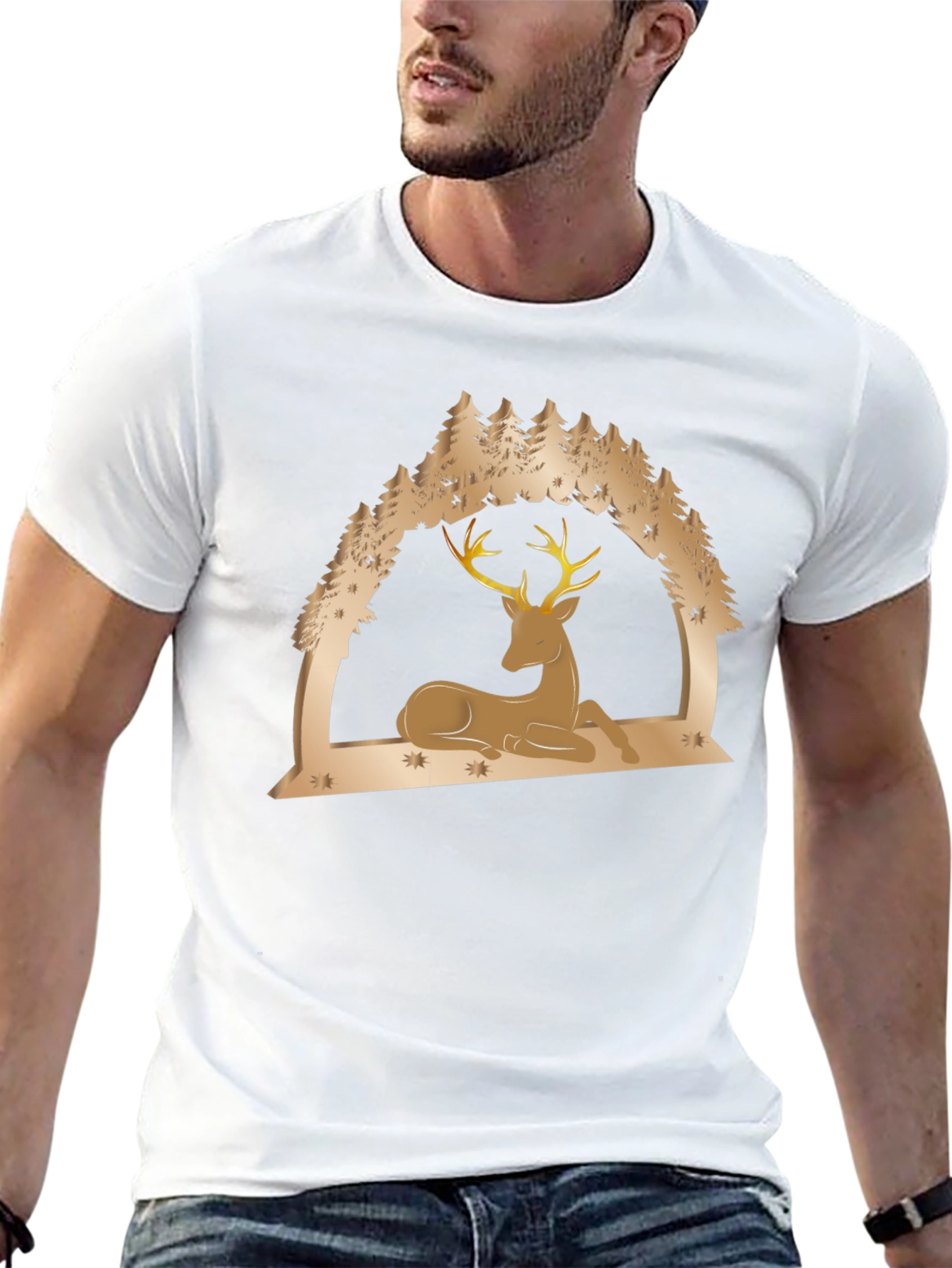 Deer Forest Graphic T-Shirt