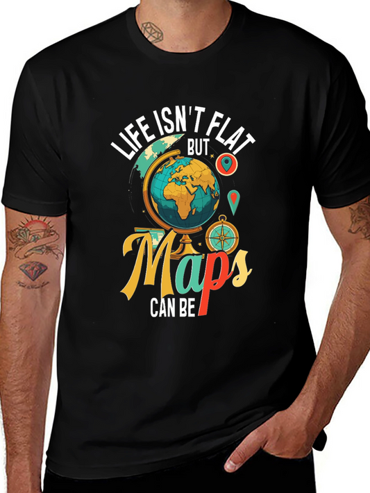Life Isnt Flat Globe Graphic Tee