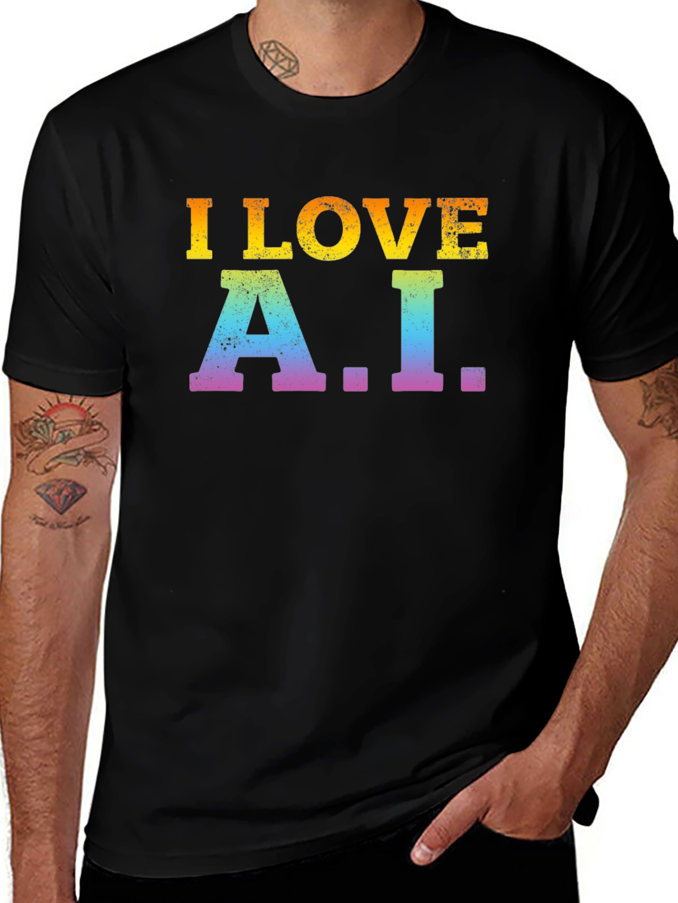 I Love A.I. Black T-Shirt