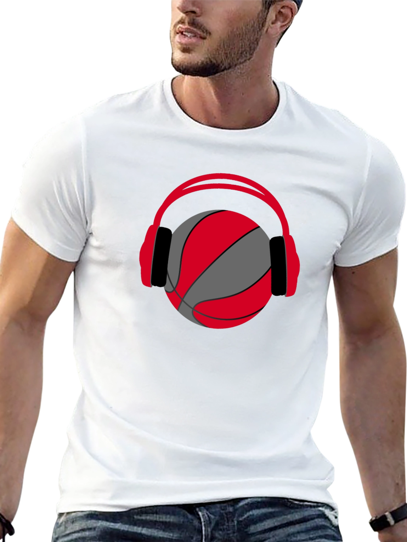 Basketball Headphones Graphic Tee