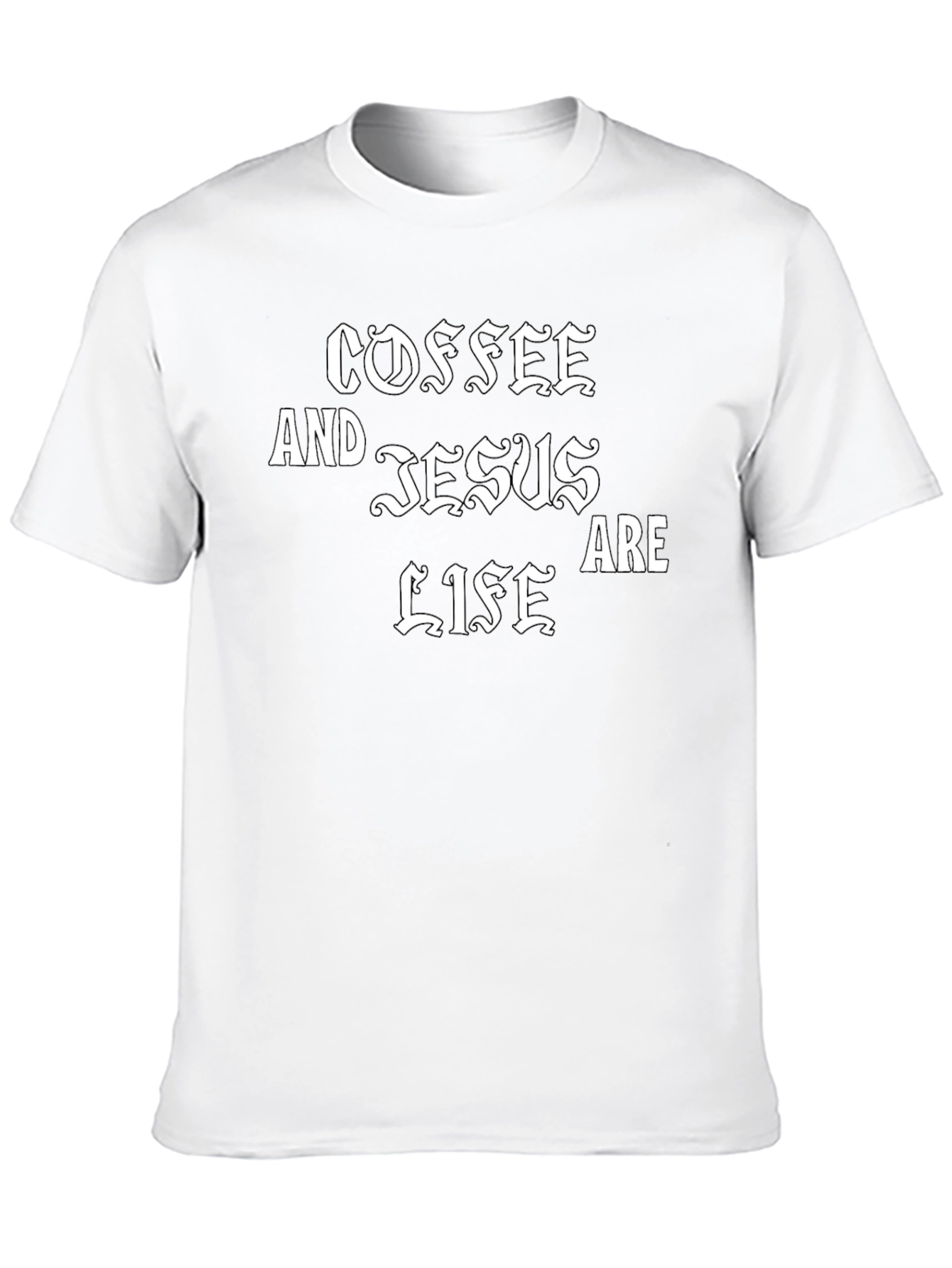 Coffee and Jesus Are Life Graphic T-Shirt
