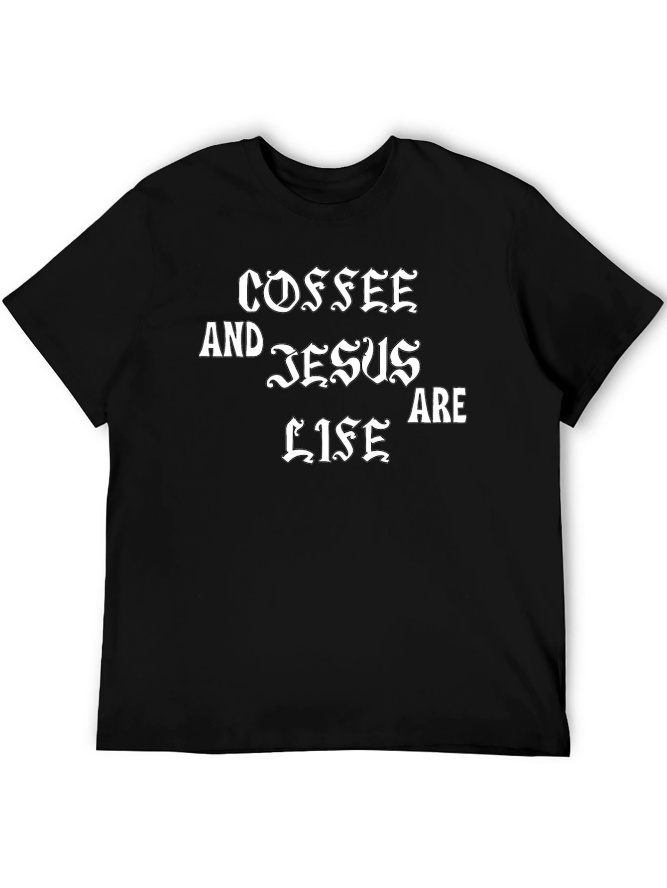 Coffee and Jesus Are Life Graphic T-Shirt