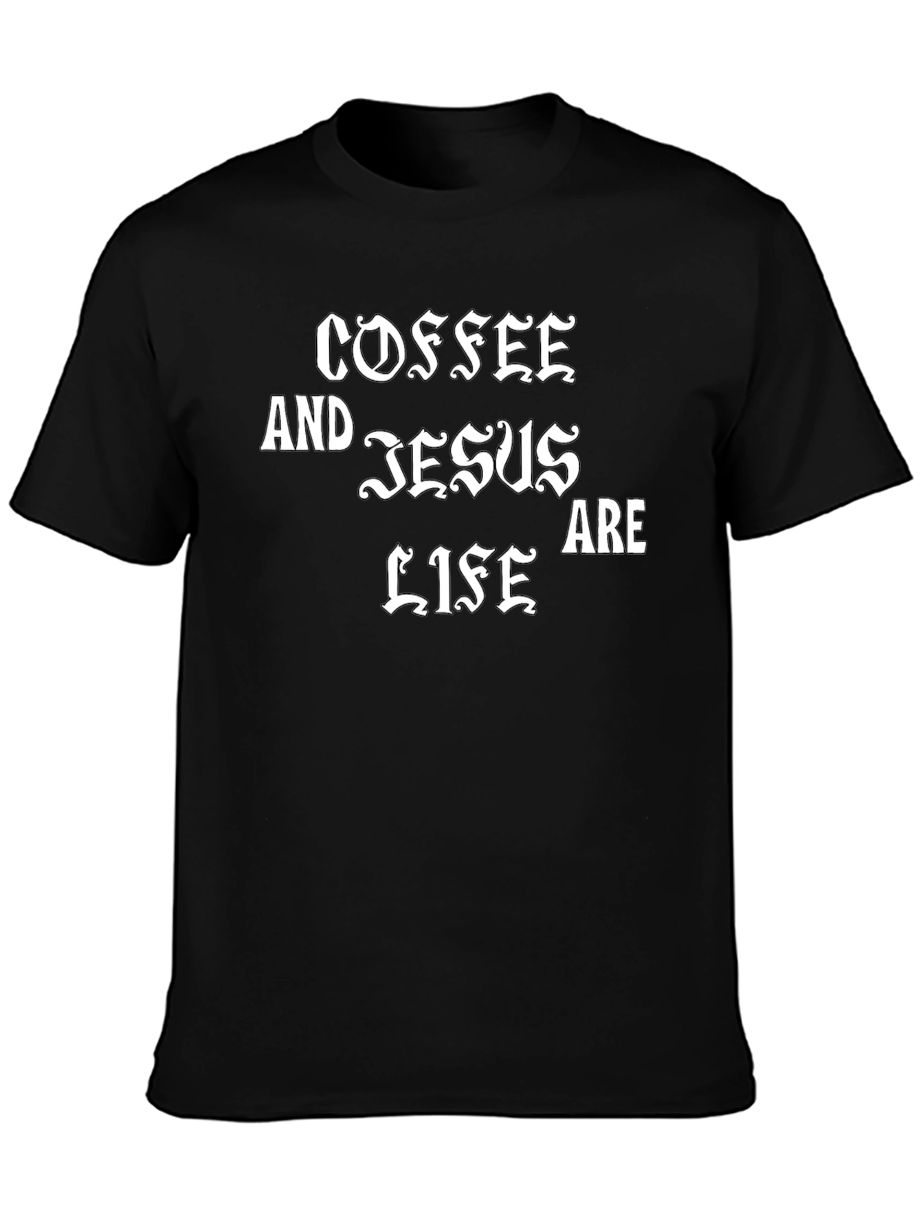 Coffee and Jesus Are Life Graphic T-Shirt