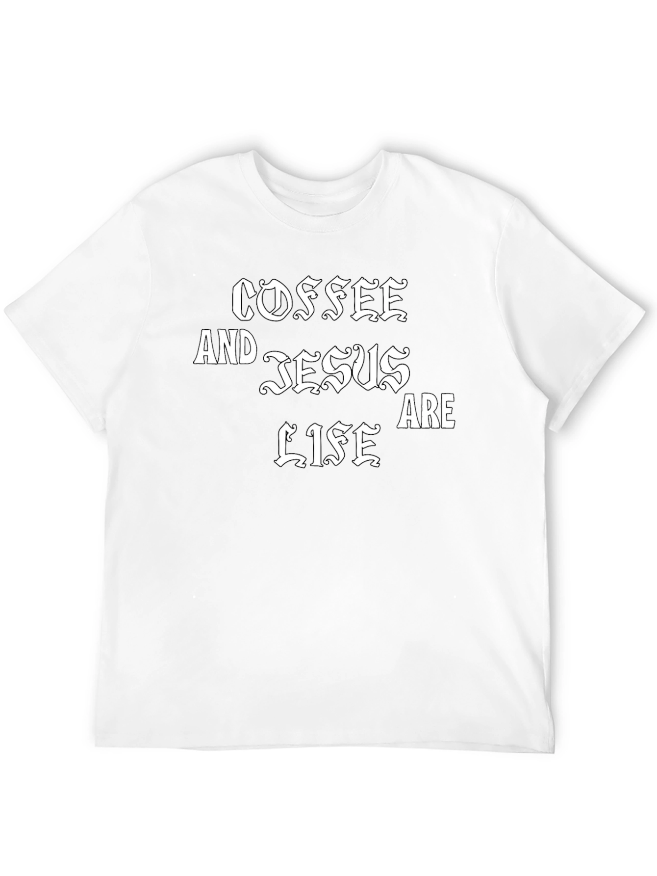 Coffee and Jesus Are Life Graphic T-Shirt