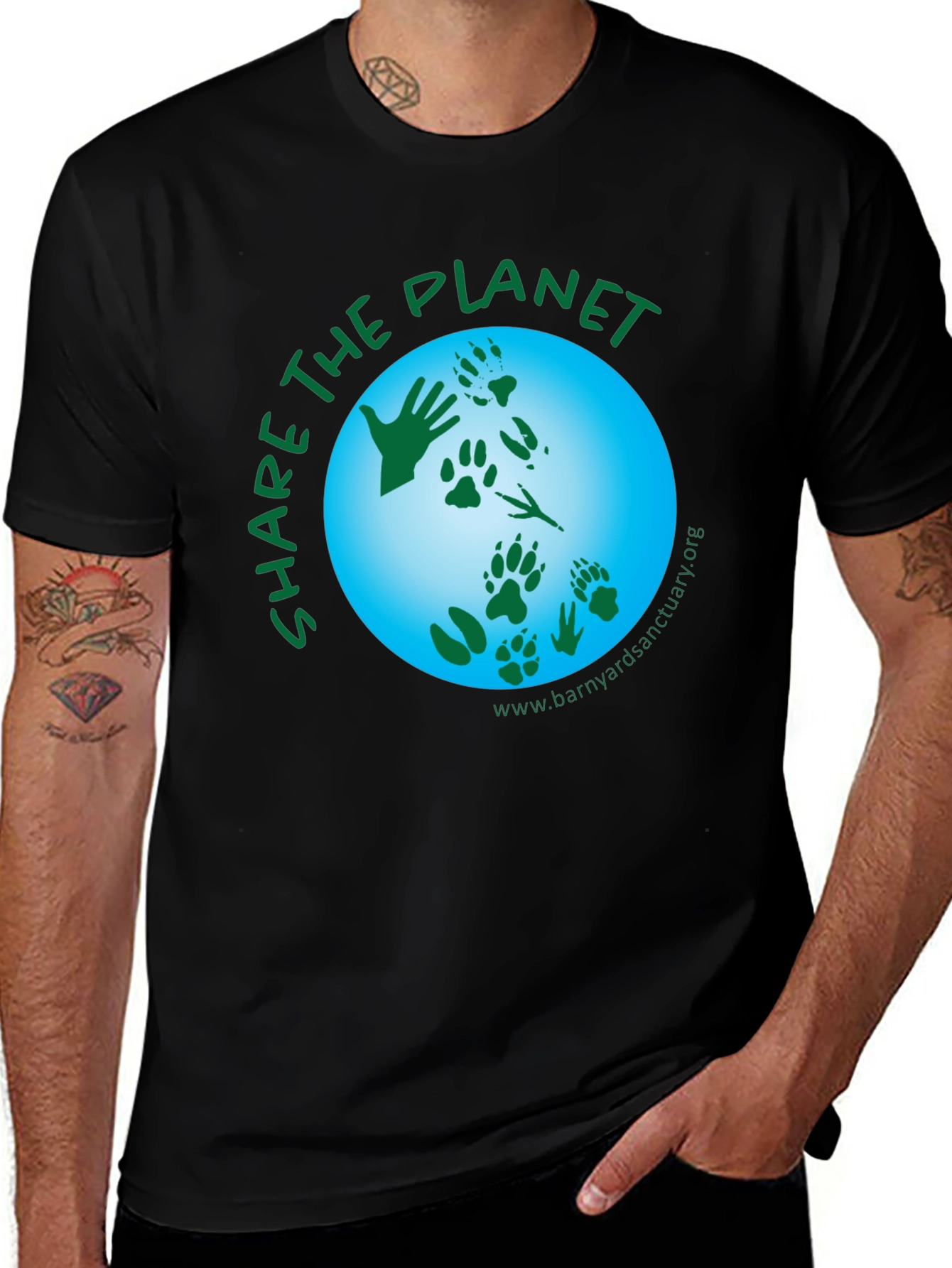 Share the Planet Graphic T-Shirt - Black