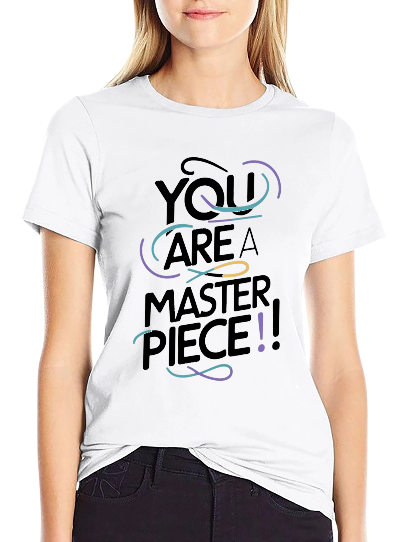 You Are A Masterpiece Graphic Black Tee
