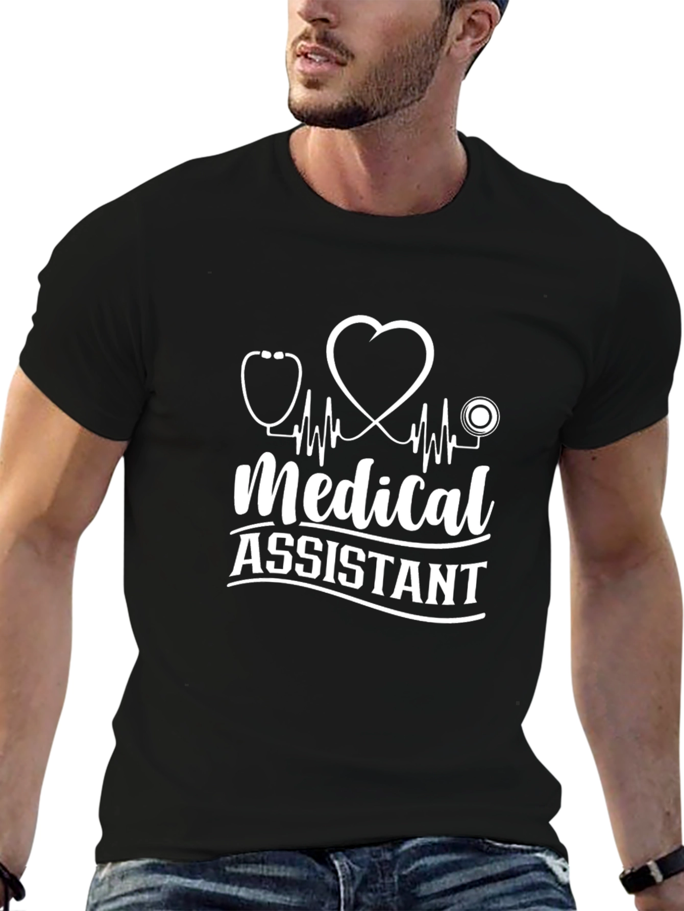 Medical Assistant Heart Stethoscope T-Shirt