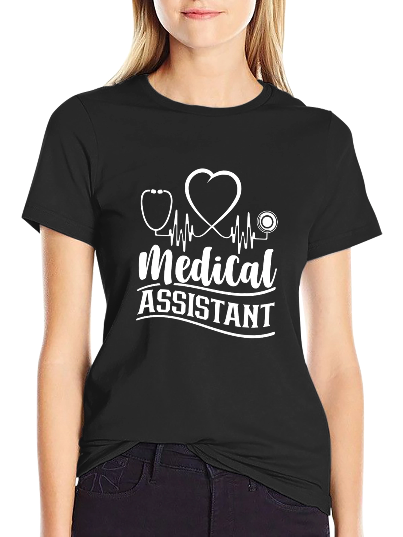 Medical Assistant Heart Stethoscope T-Shirt