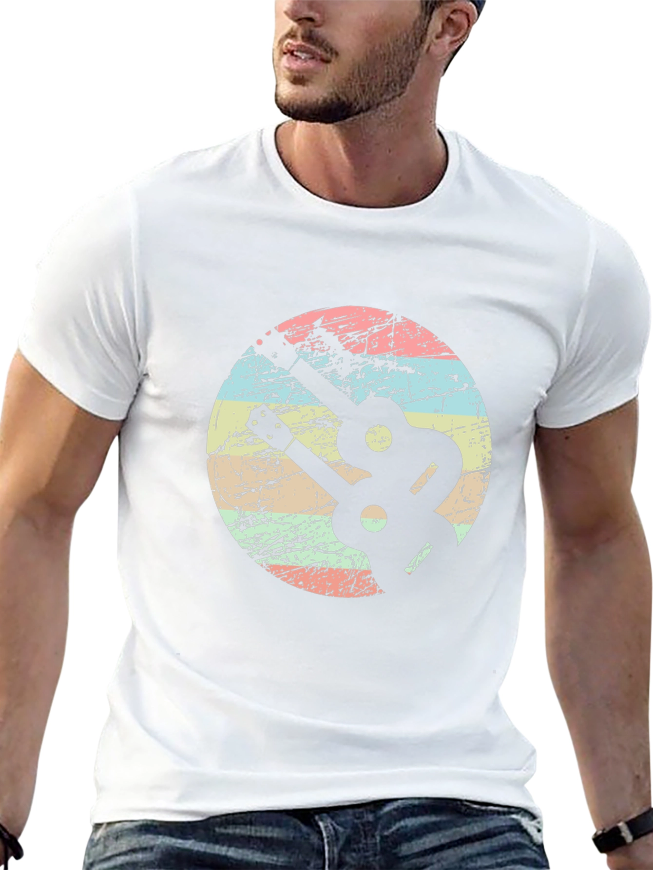 Retro Guitar Graphic T-Shirt