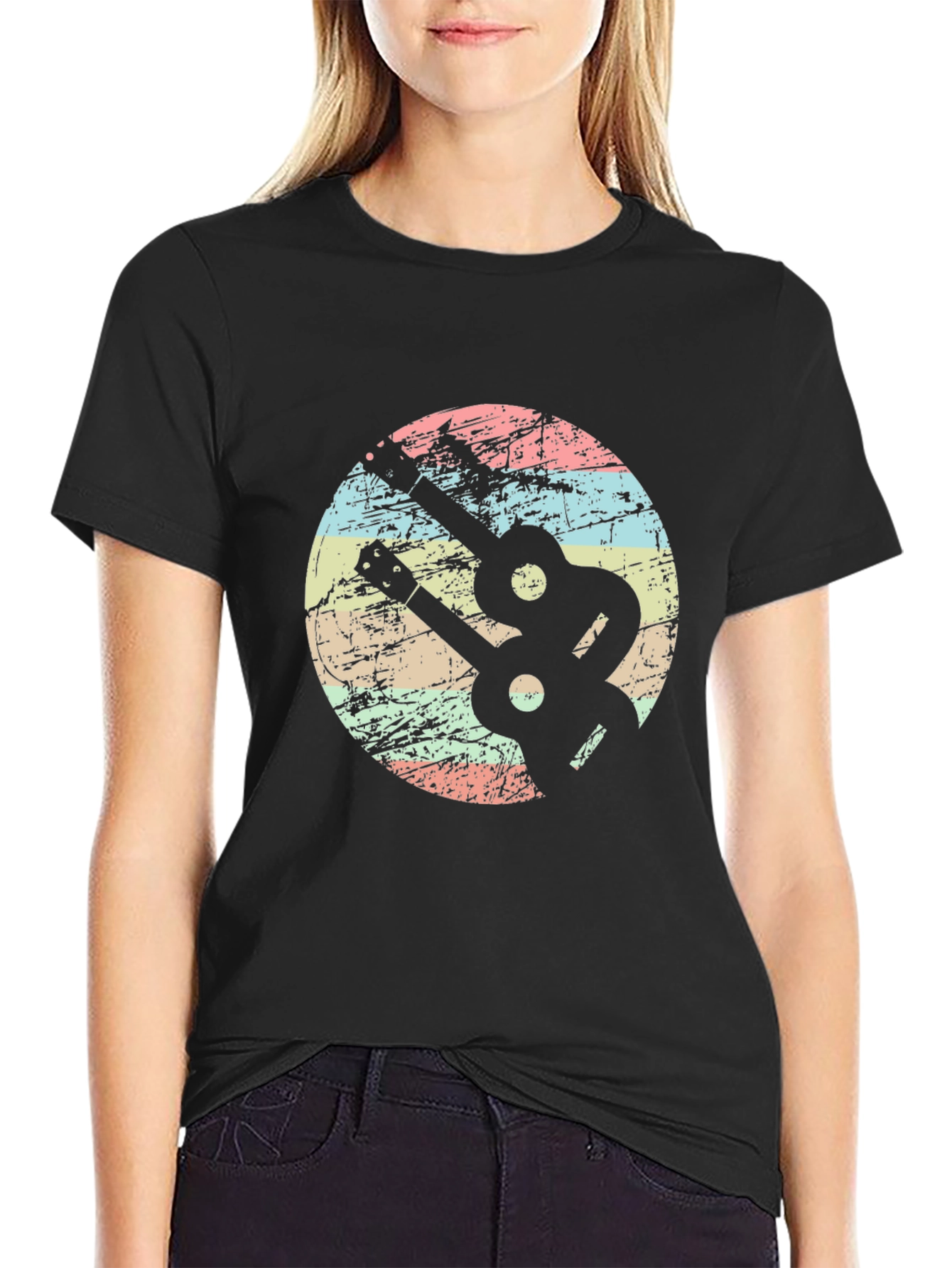 Retro Guitar Graphic T-Shirt
