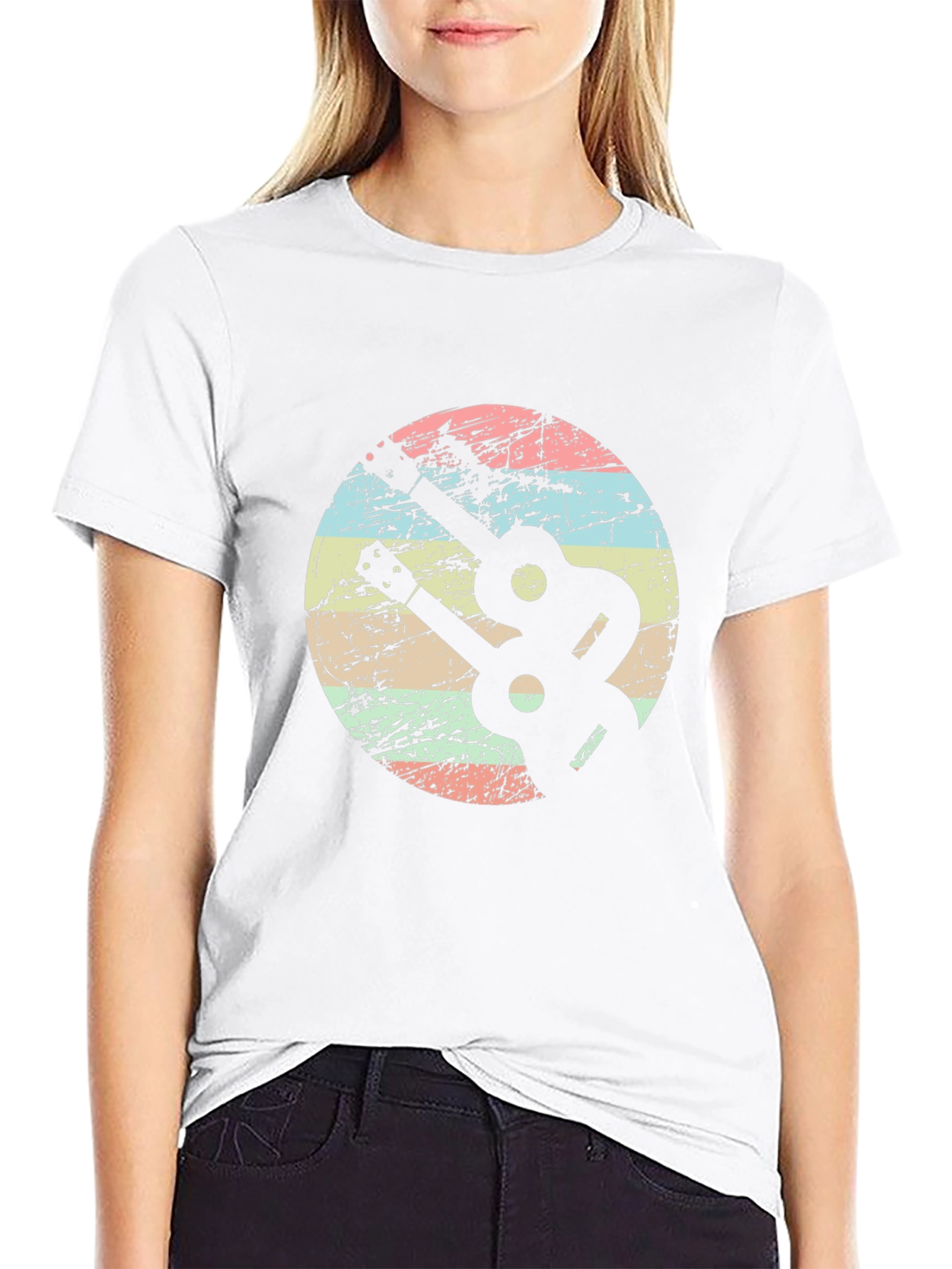 Retro Guitar Graphic T-Shirt