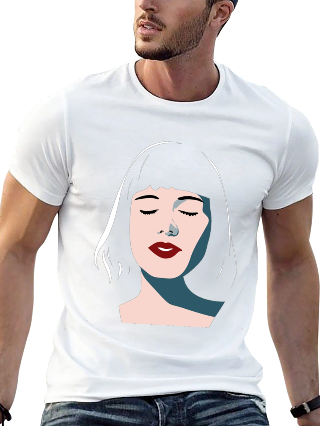 Minimalist Woman Graphic Tee - Modern Style