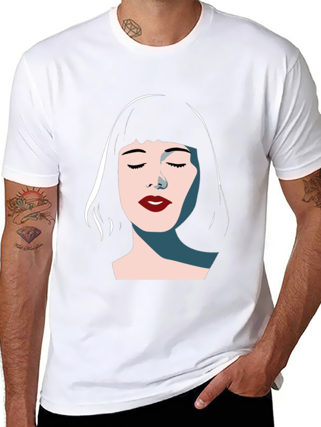 Minimalist Woman Graphic Tee - Modern Style