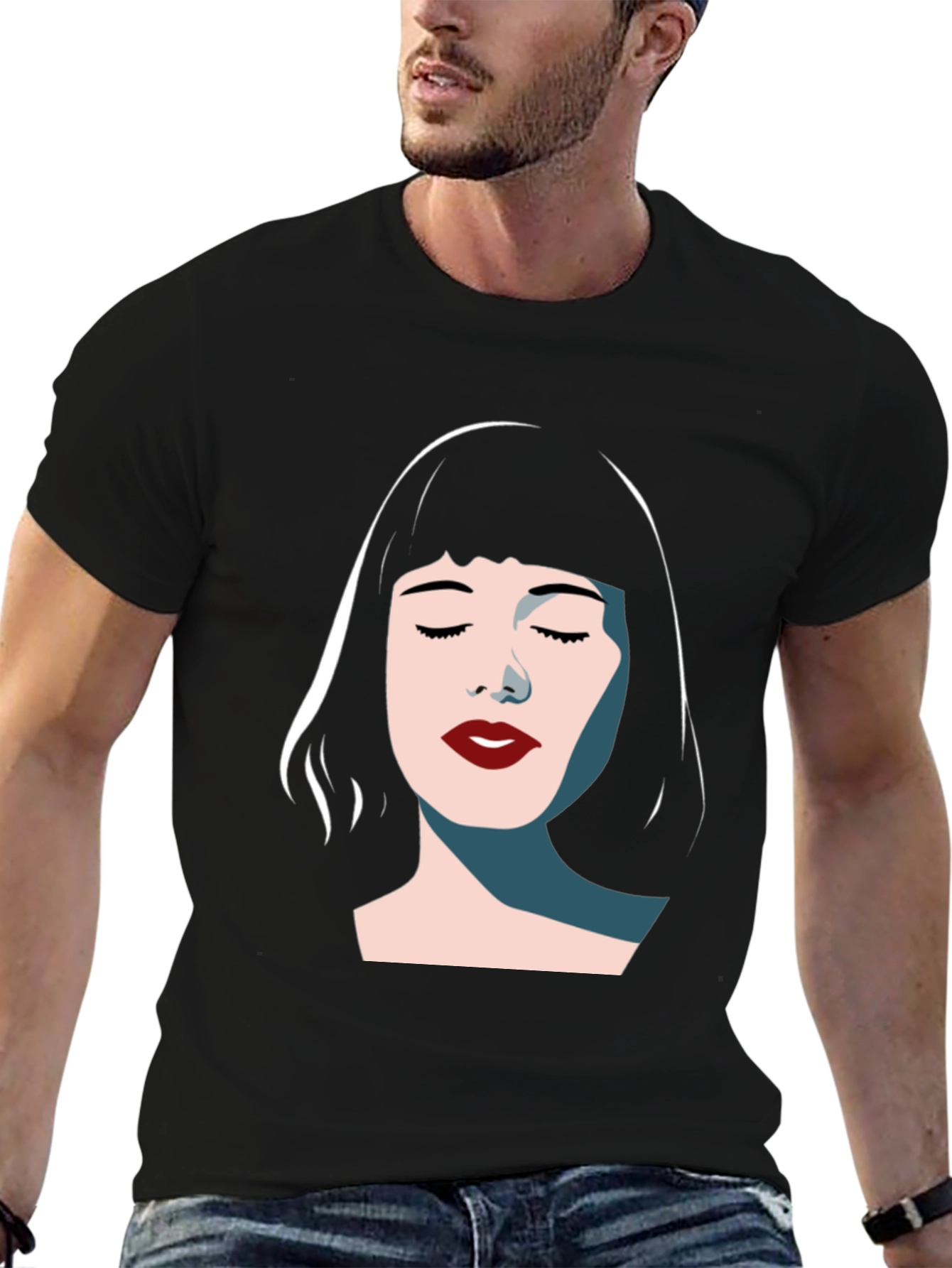 Minimalist Woman Graphic Tee - Modern Style