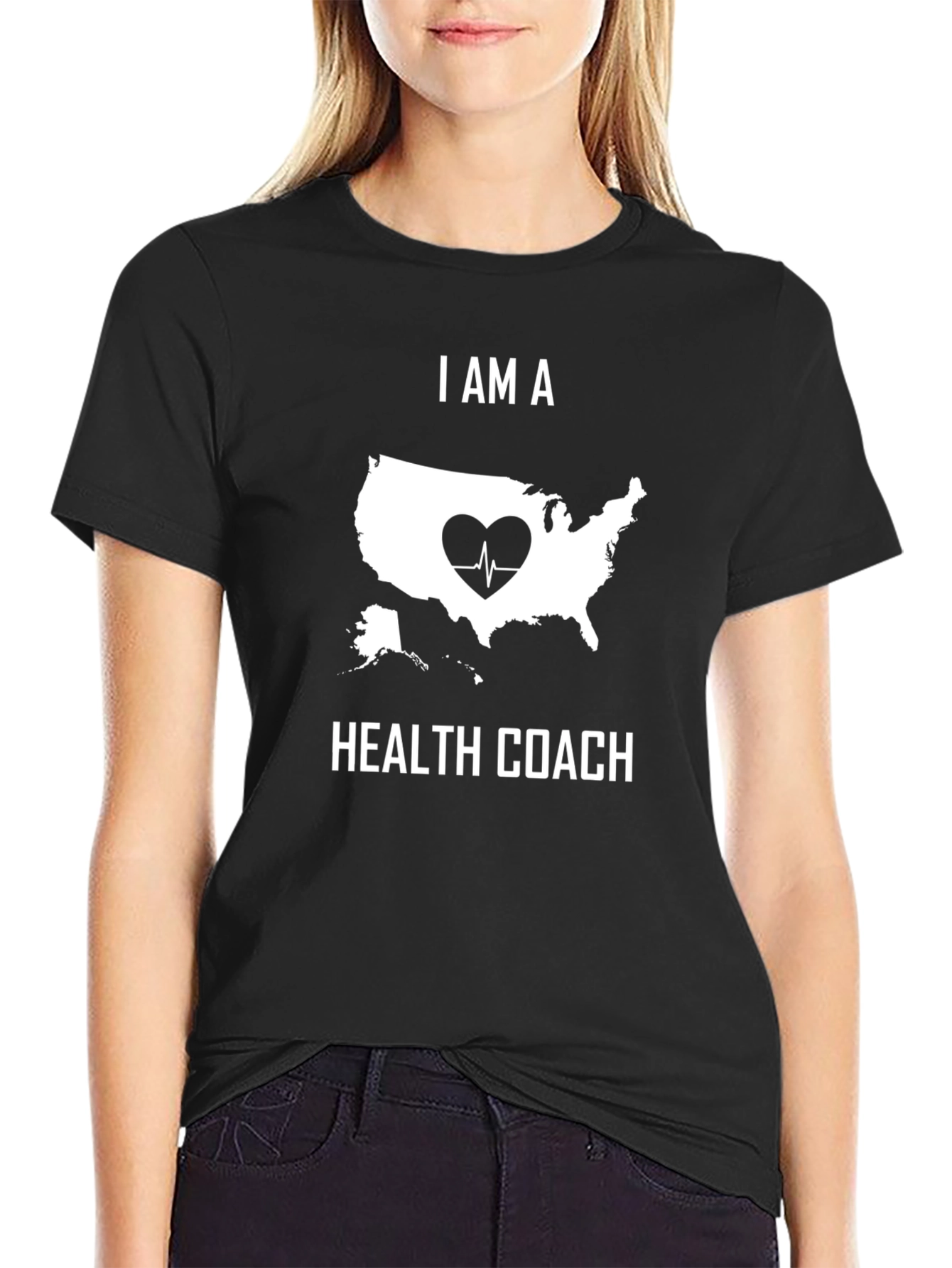 I Am A Health Coach USA Map T-Shirt