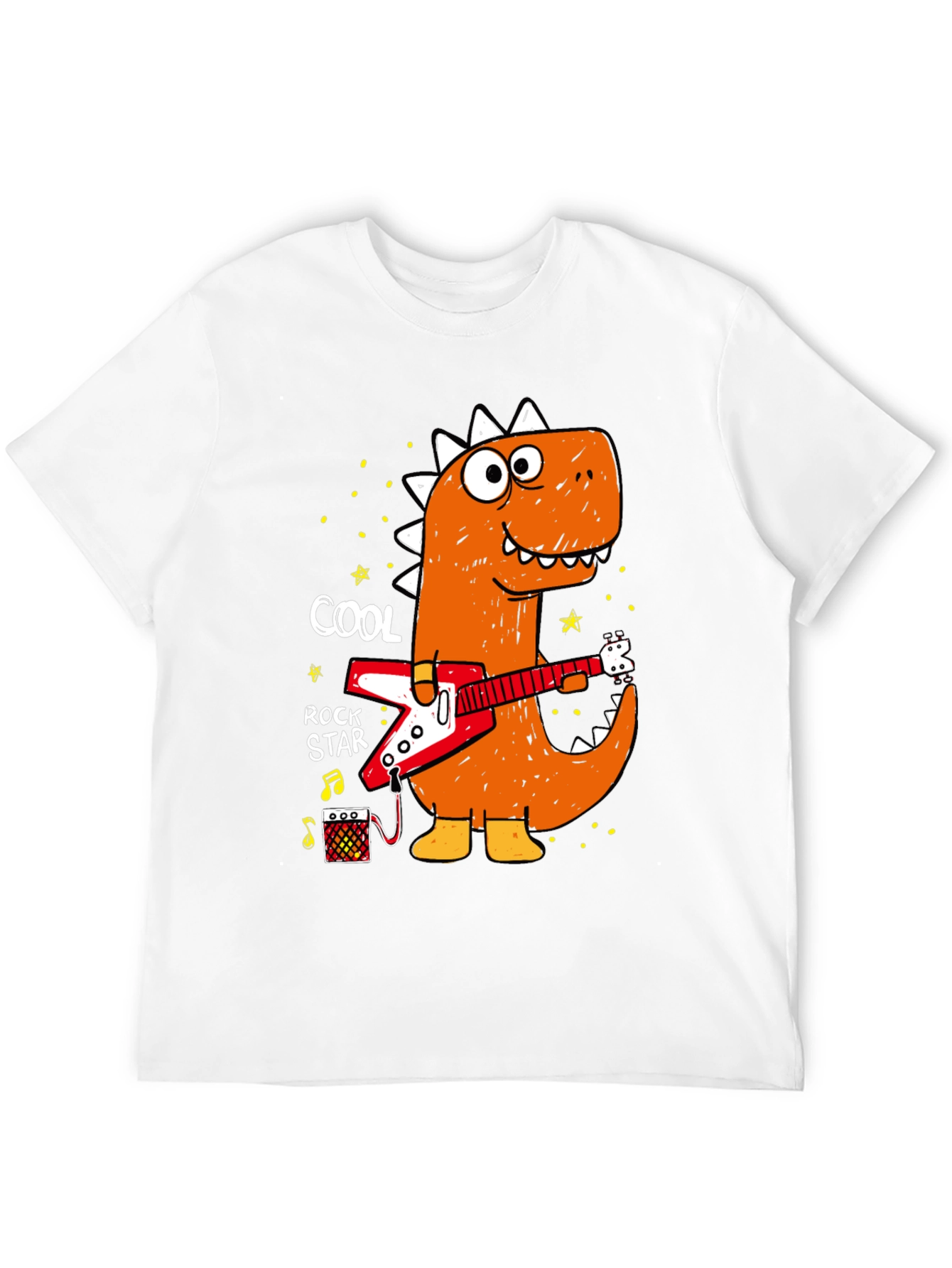 Cool Rock Star Dinosaur Graphic Tee
