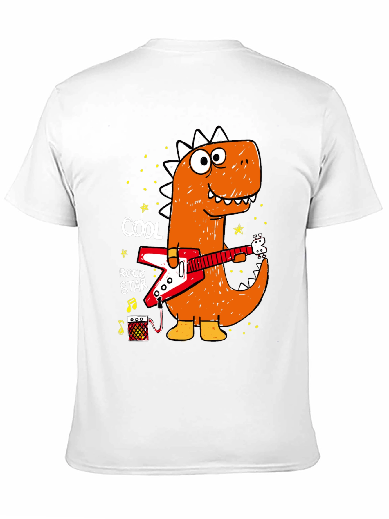 Cool Rock Star Dinosaur Graphic Tee