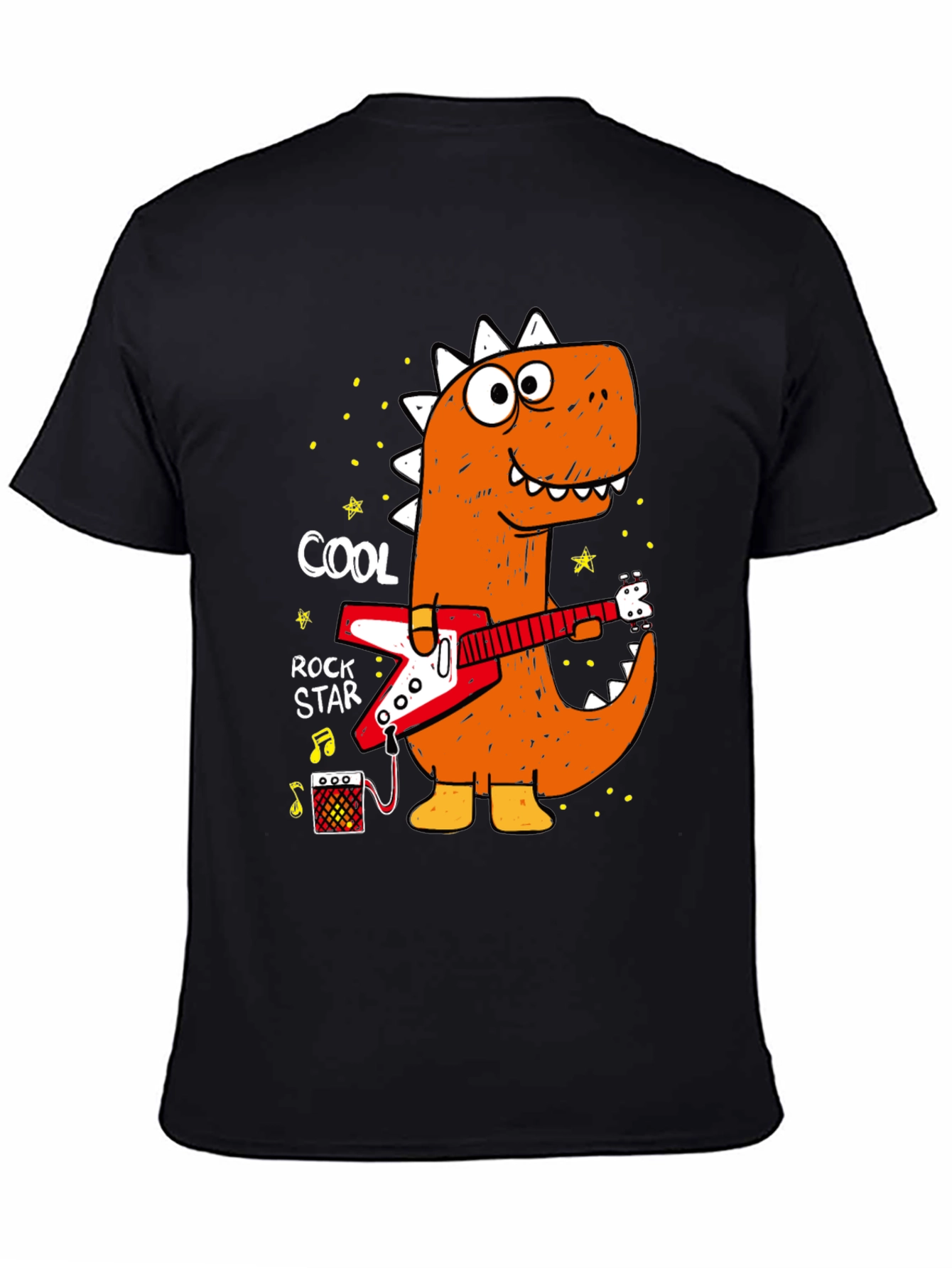 Cool Rock Star Dinosaur Graphic Tee
