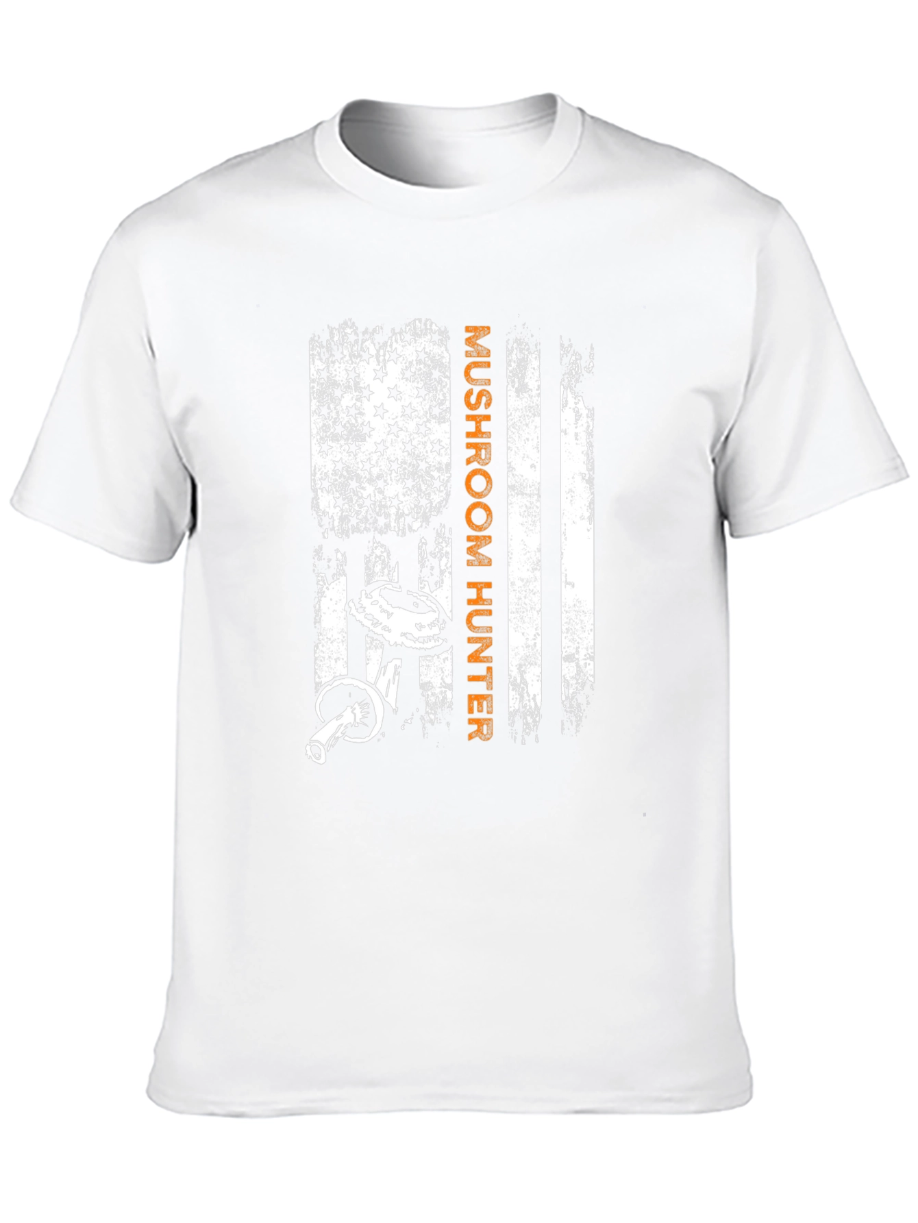 Mushroom Hunter American Flag Graphic T-Shirt