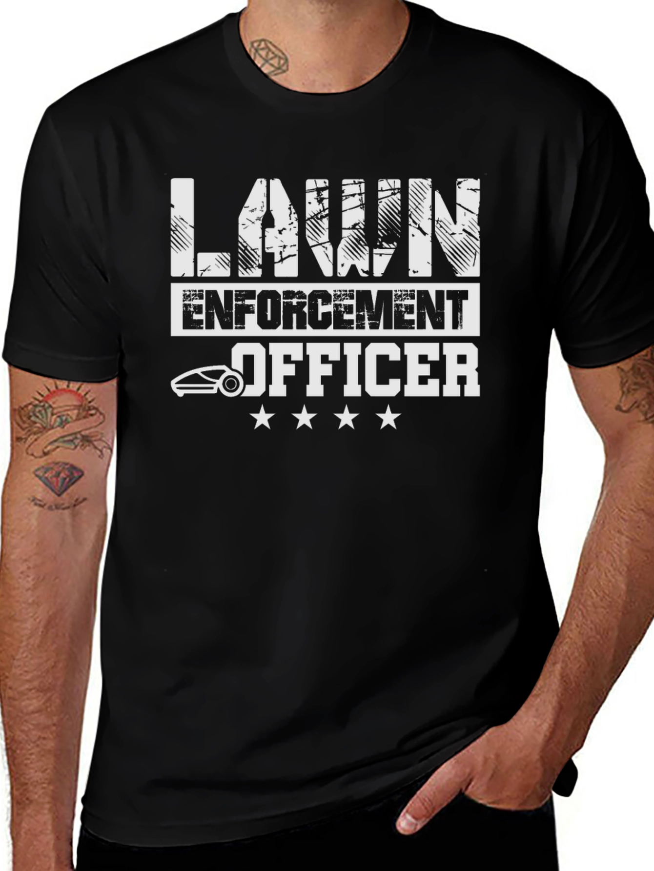Lawn Enforcement Officer Graphic T-Shirt