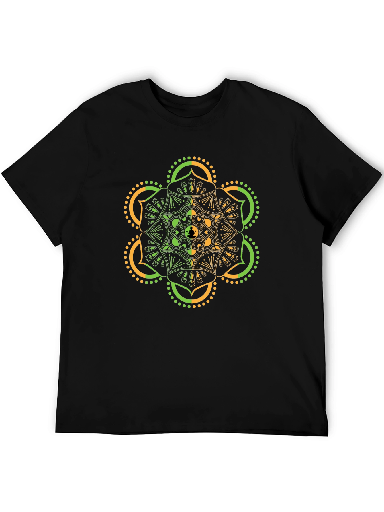 Mandala Graphic Tee - Black Yoga T-Shirt
