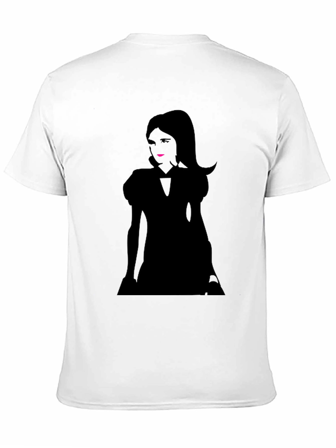 Silhouette Graphic Print T-Shirt - Casual Black Tee