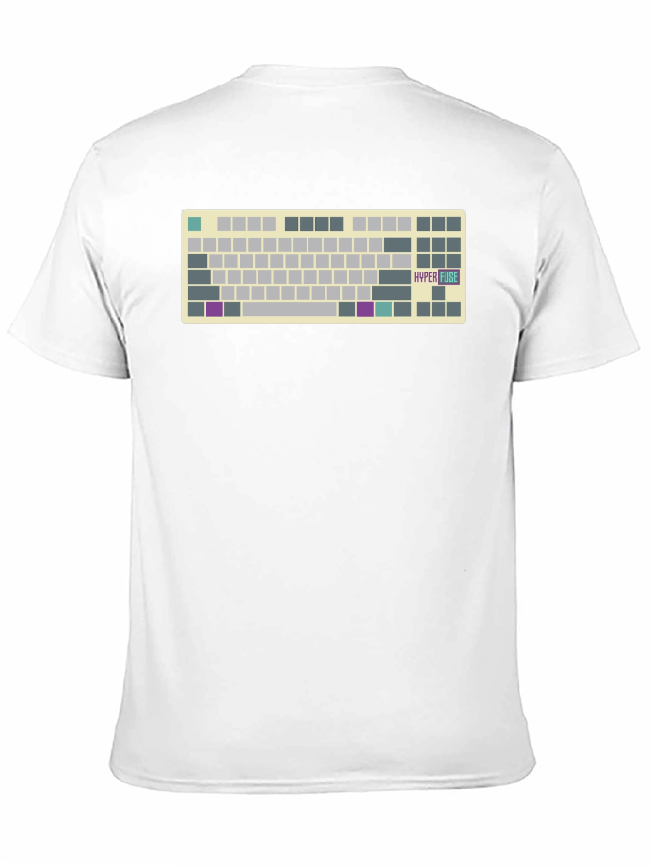 Hyper Fuse Keyboard T-Shirt - Black Novelty Design