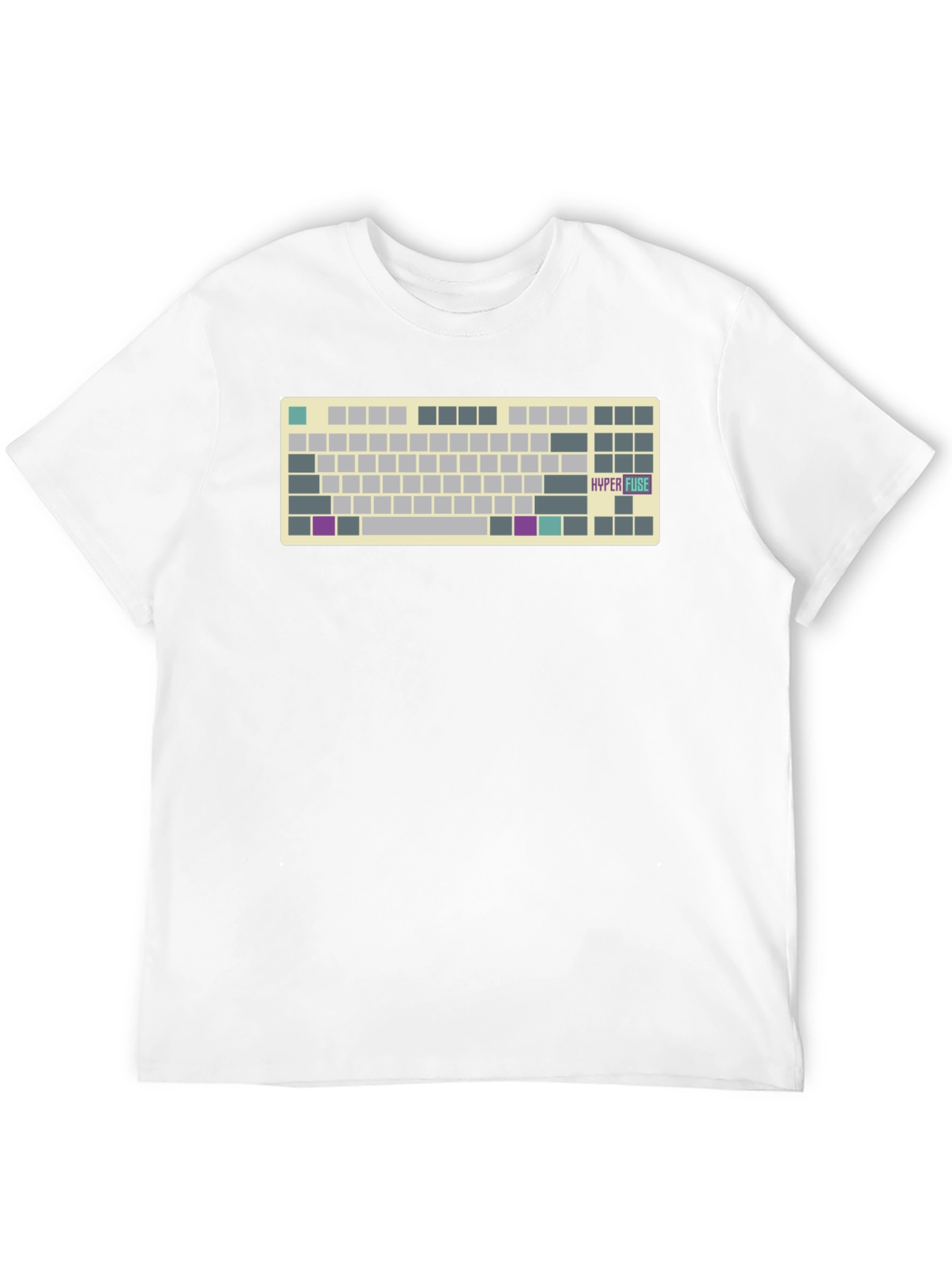 Hyper Fuse Keyboard T-Shirt - Black Novelty Design