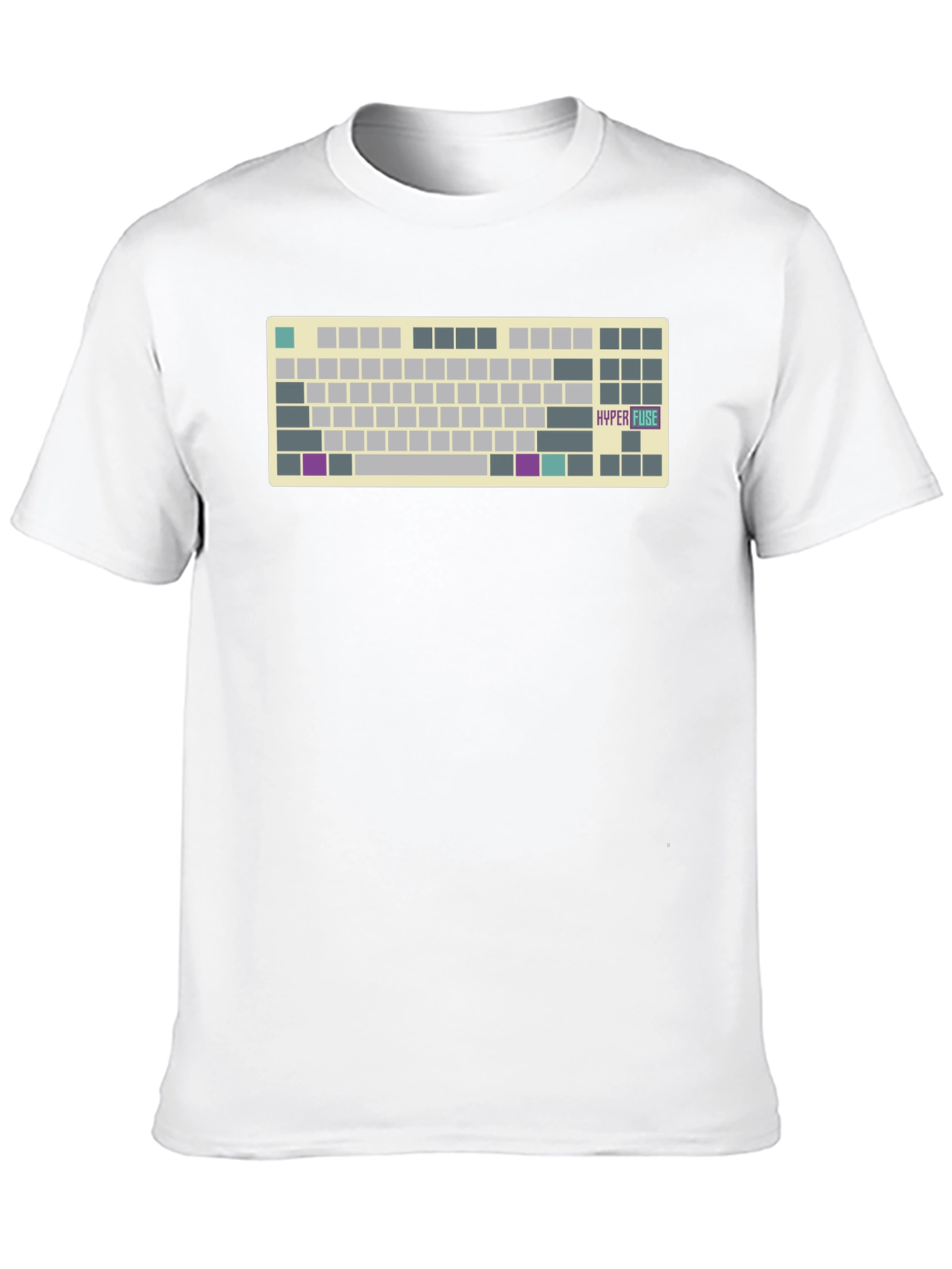 Hyper Fuse Keyboard T-Shirt - Black Novelty Design