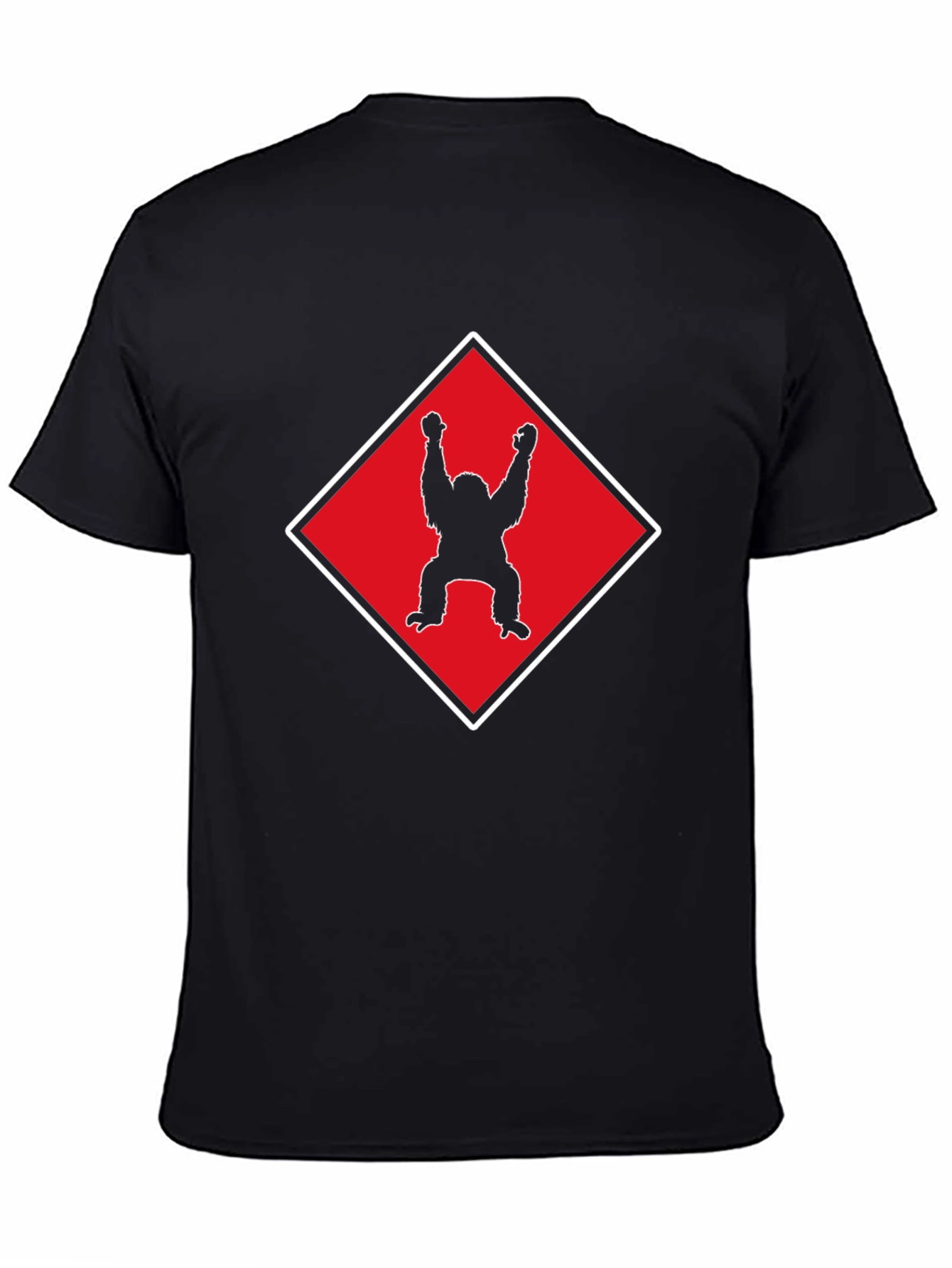 Orangutan Silhouette Graphic Tee - Black