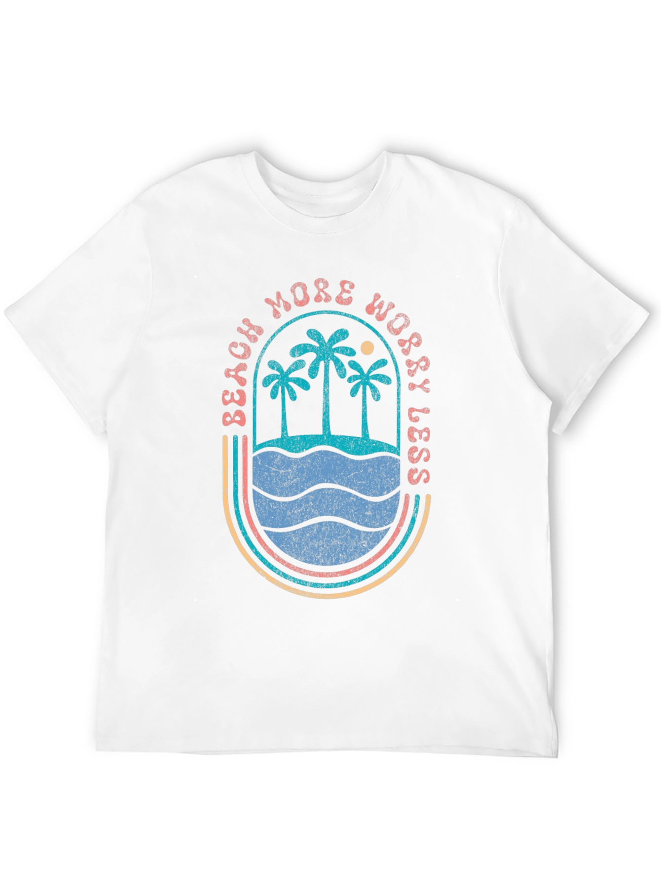 Beach More Worry Less Graphic T-Shirt