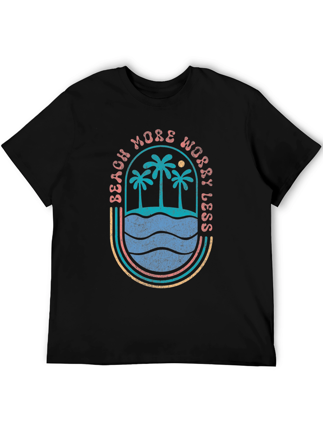 Beach More Worry Less Graphic T-Shirt