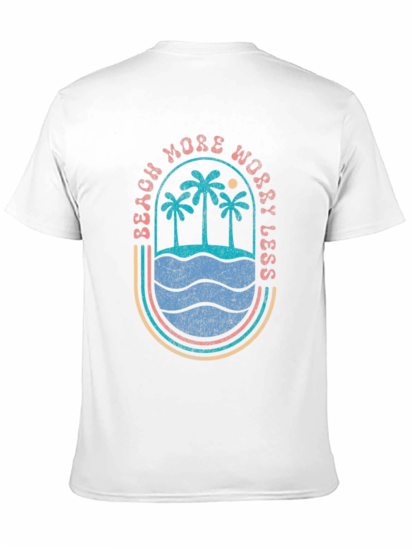 Beach More Worry Less Graphic T-Shirt