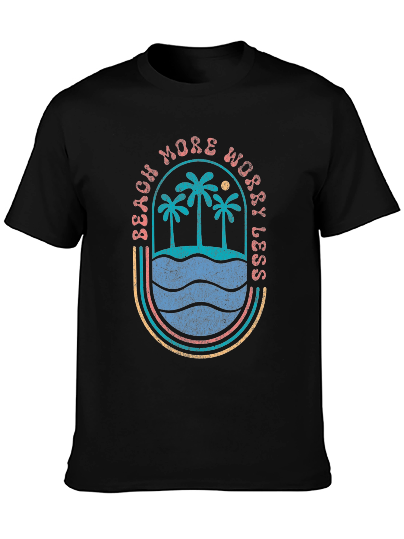 Beach More Worry Less Graphic T-Shirt