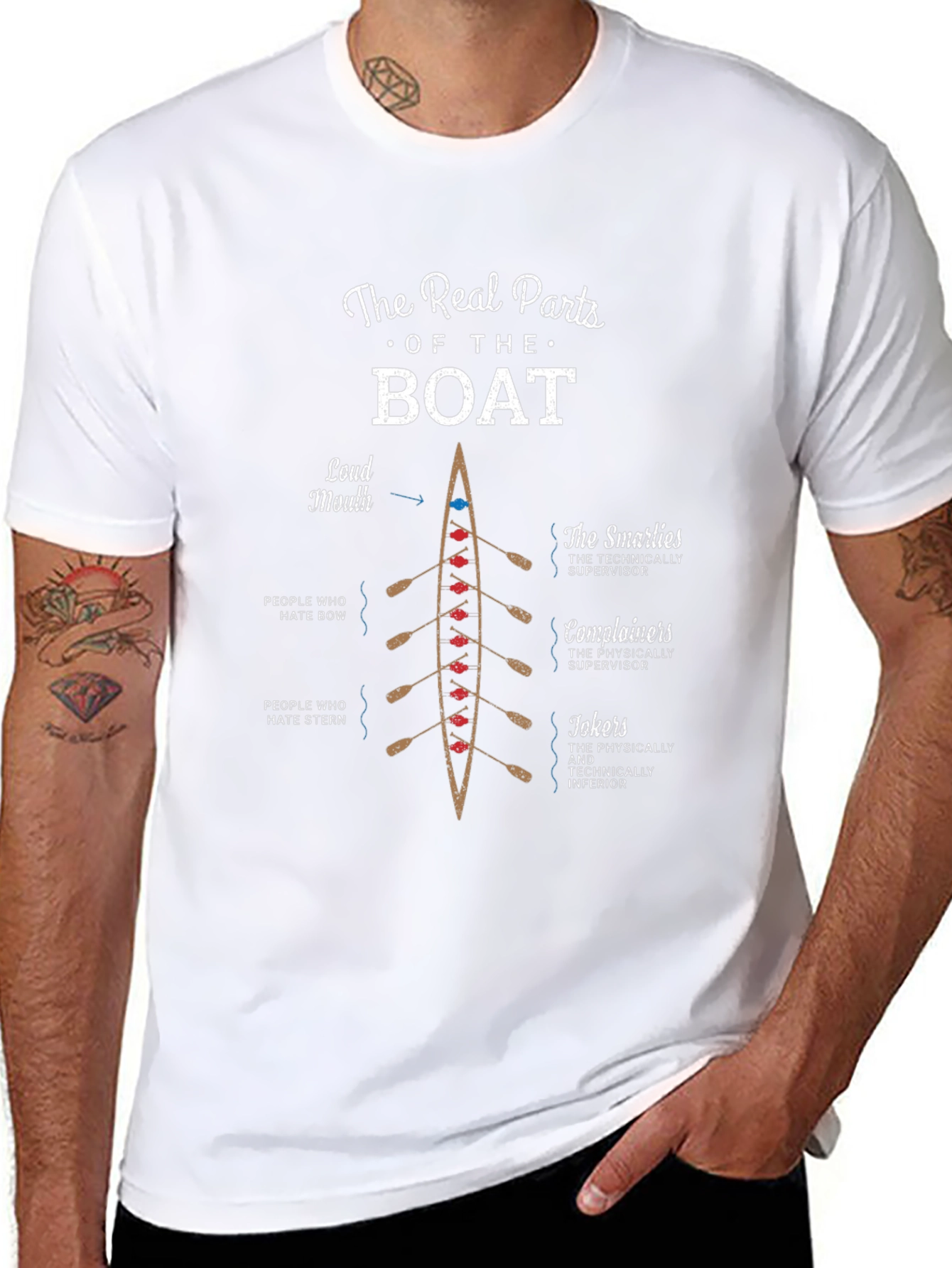 The Real Parts of The Boat Rowing T-Shirt